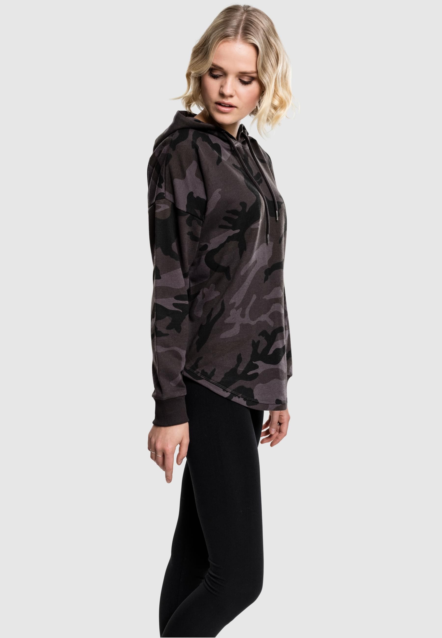 URBAN CLASSICS Rundhalspullover »Urban Classics Damen Ladies Oversized Camo Hoody«, (1 tlg.)