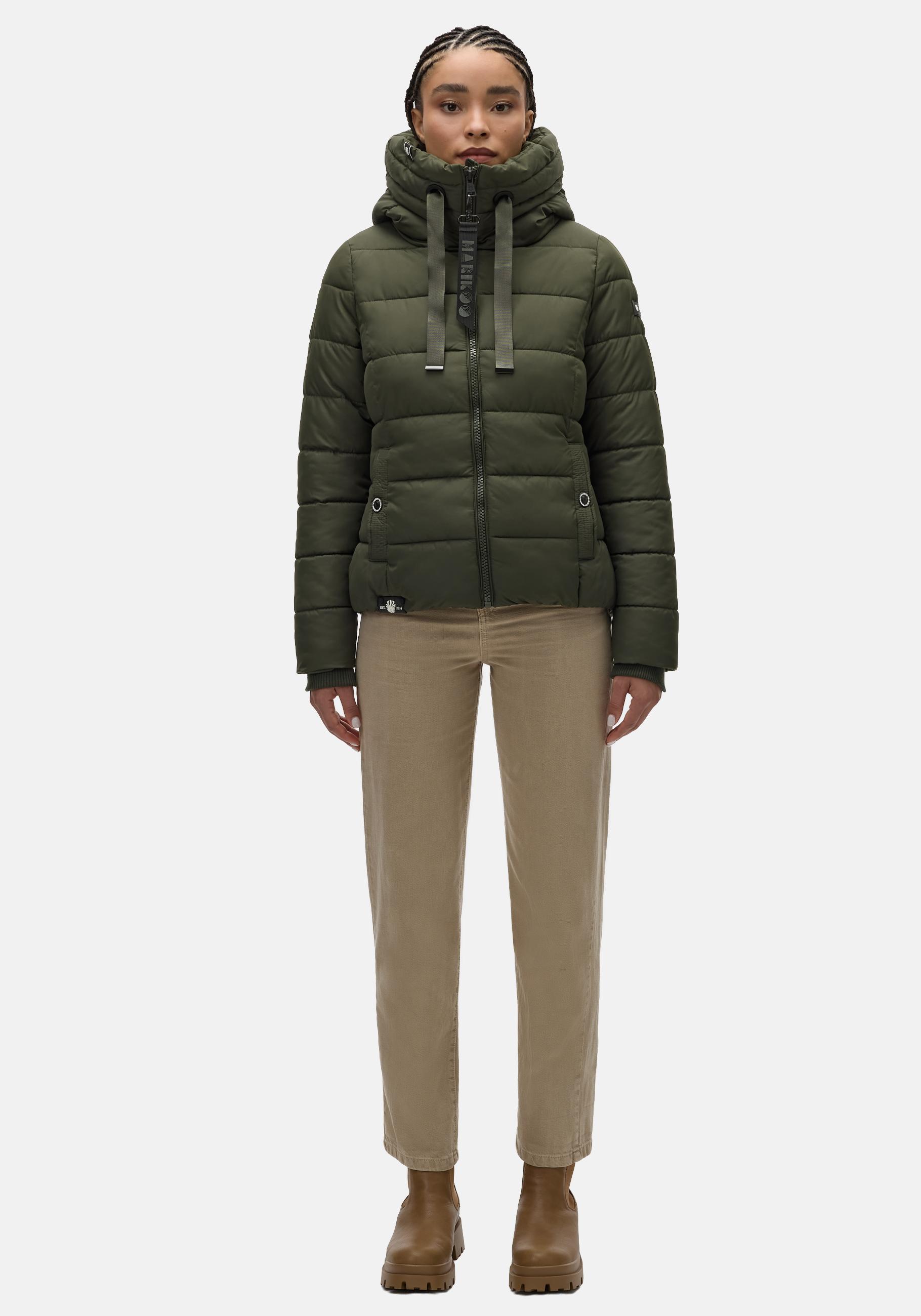 Marikoo Steppjacke "Amayaa-1" mit Kapuze Gesteppte Damen Jacke mit großer Kapuze