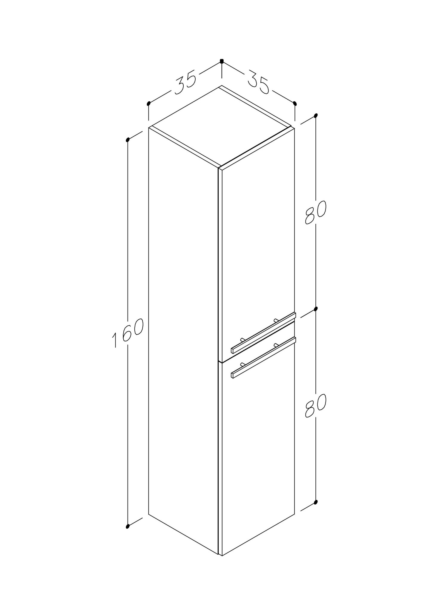 welltime Hochschrank »Serena«, mit Soft-Close-Funktion, Breite 35 cm, FSC®-zertifiziertes Material