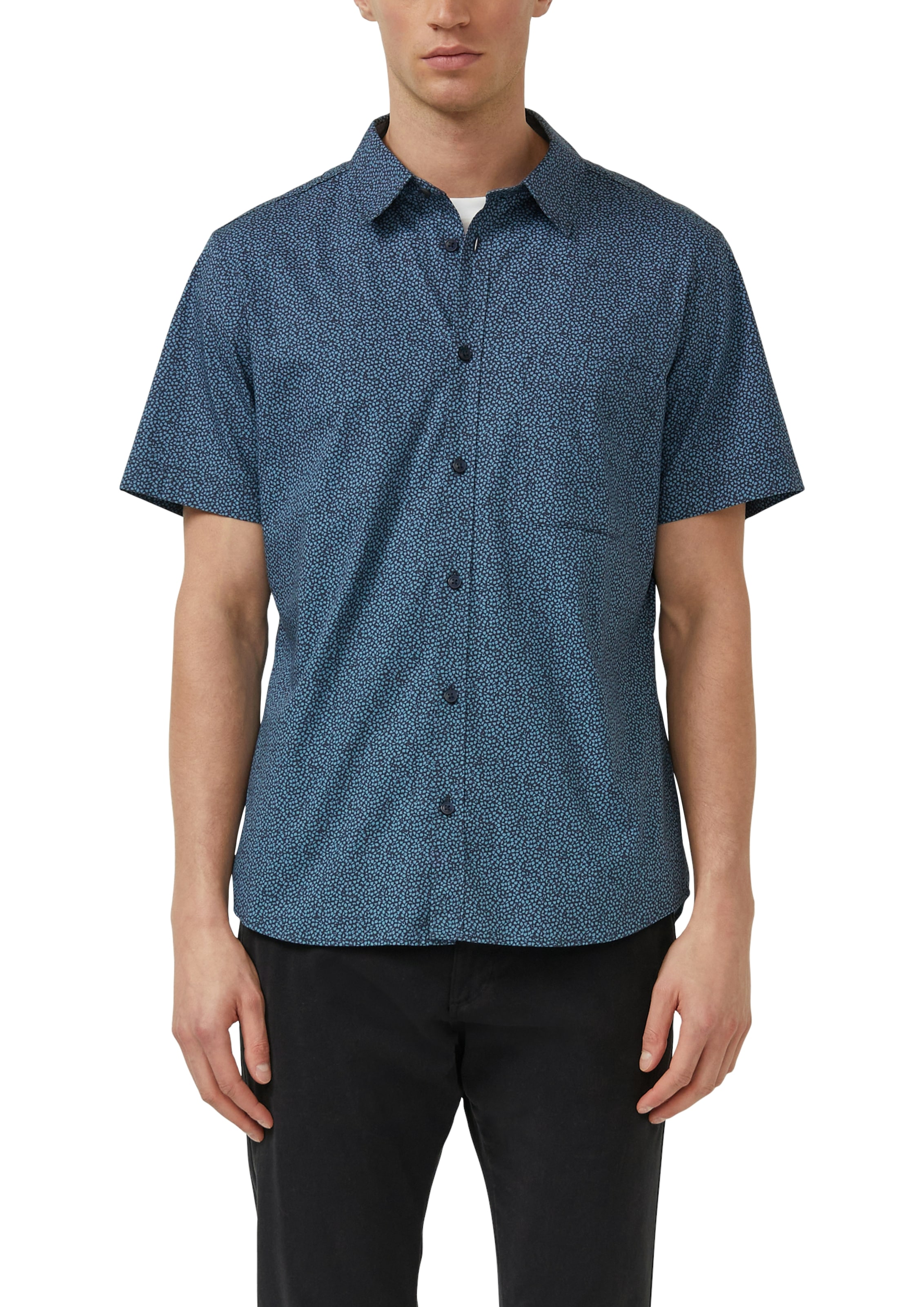 s.Oliver Kurzarmhemd mit Minimal-Muster günstig online kaufen