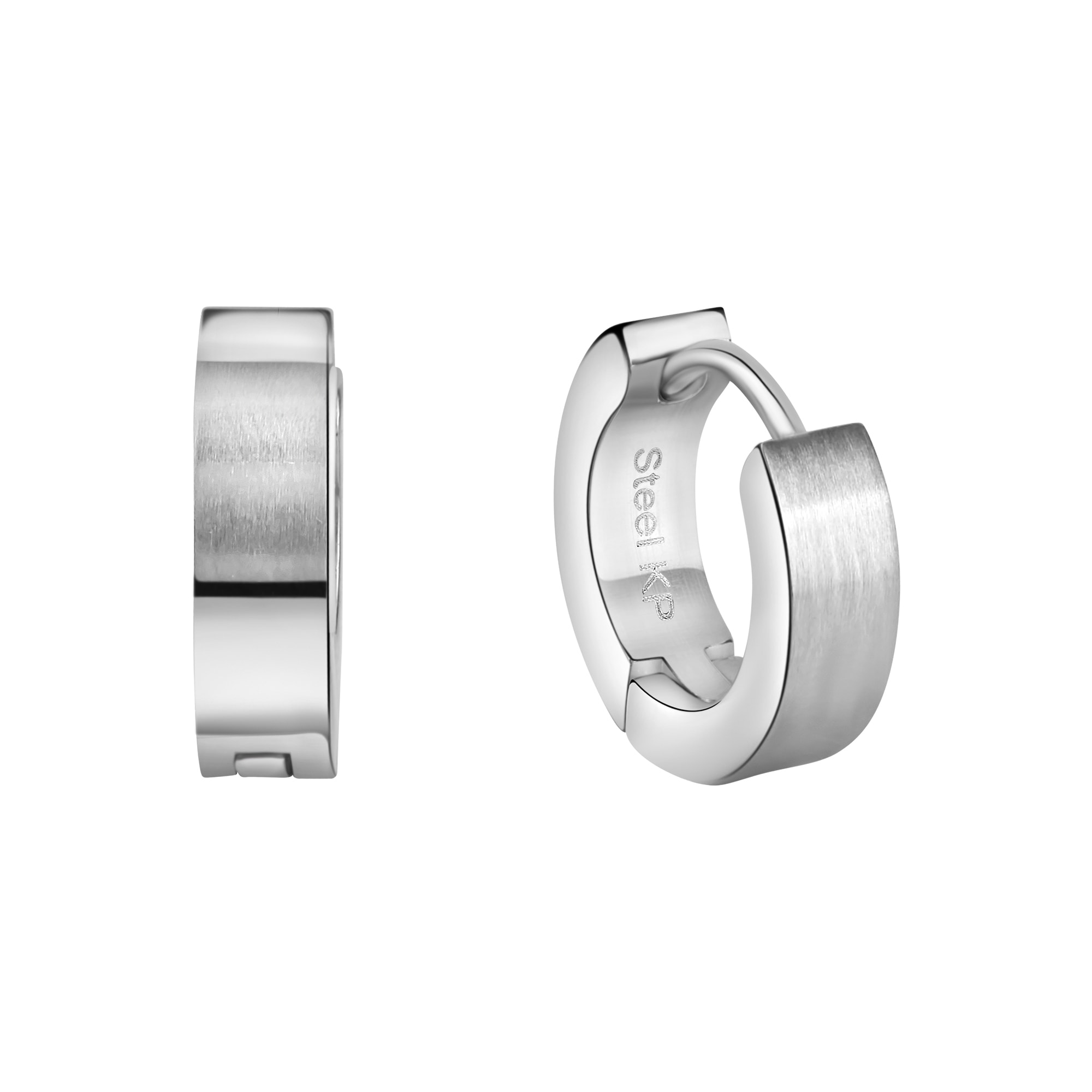 Zeeme Paar Creolen "Edelstahl Ø 13mm matt" günstig online kaufen