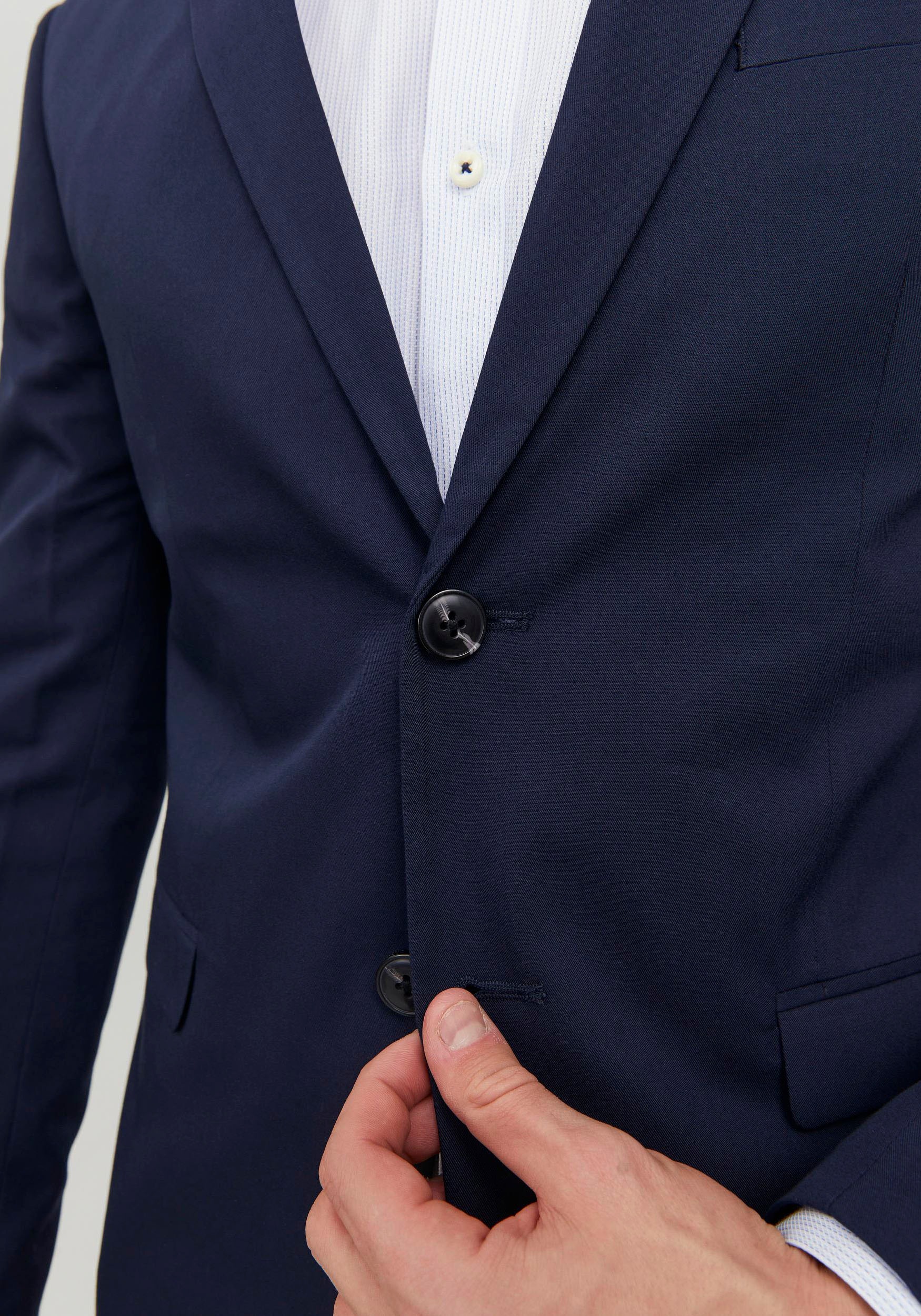 Thumbnail - Jack & Jones Sakko "JPRFRANCO Blazer mit 2-Knopf-Form und extra schmalem Schnitt" unifarben, modisch, slim fit, Kunstfas...