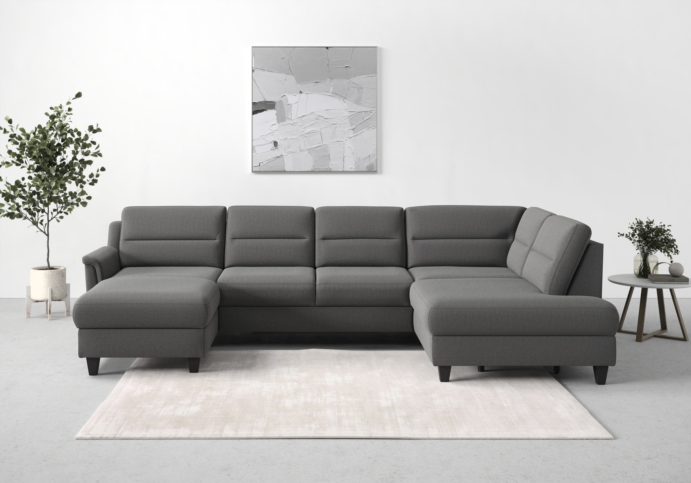 sit&more Wohnlandschaft »Farö U-Form«, inklusive Federkern, wahlweise mit Bettfunktion und Bettkasten