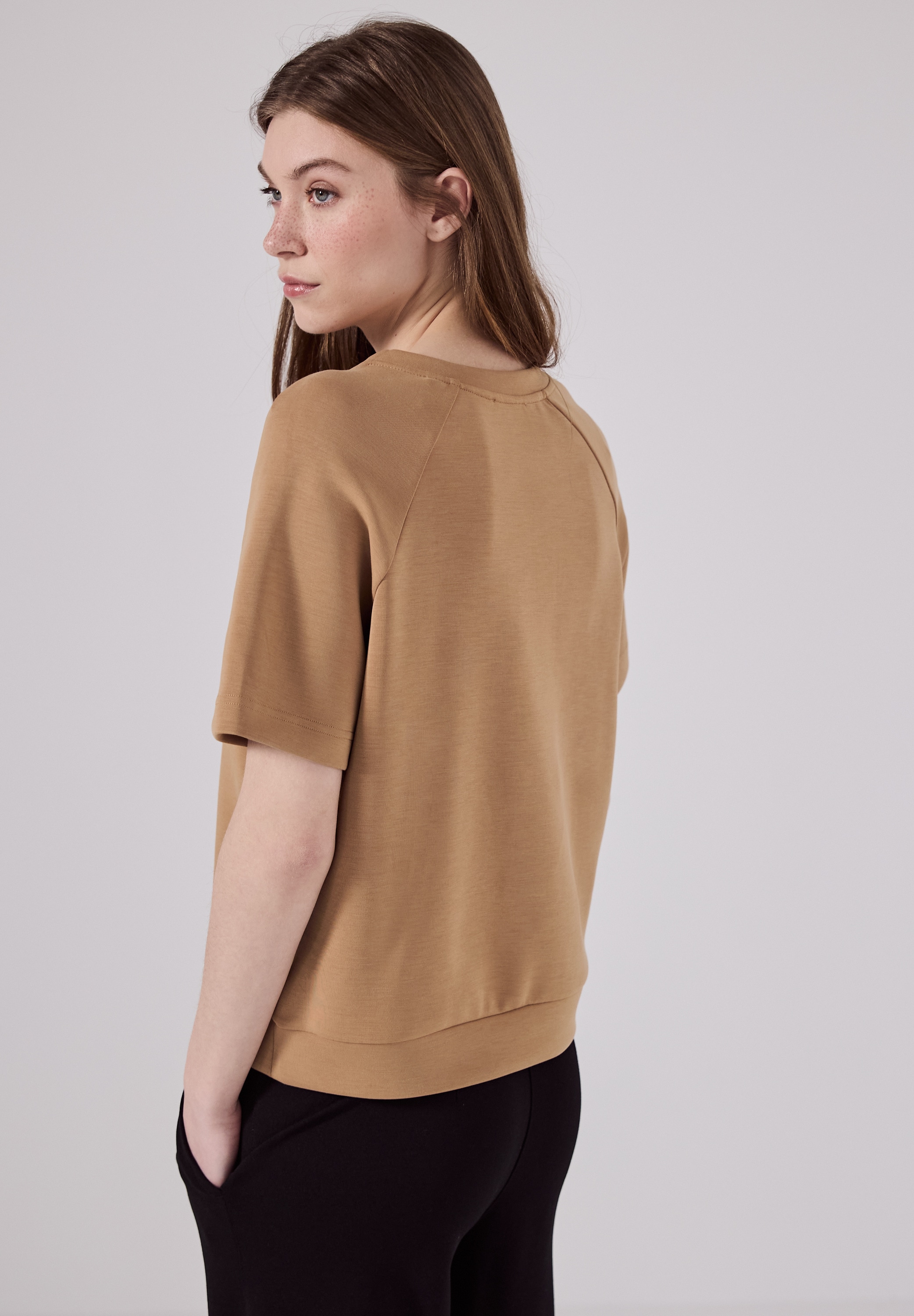 STREET ONE STUDIO T-Shirt, aus softem Materialmix