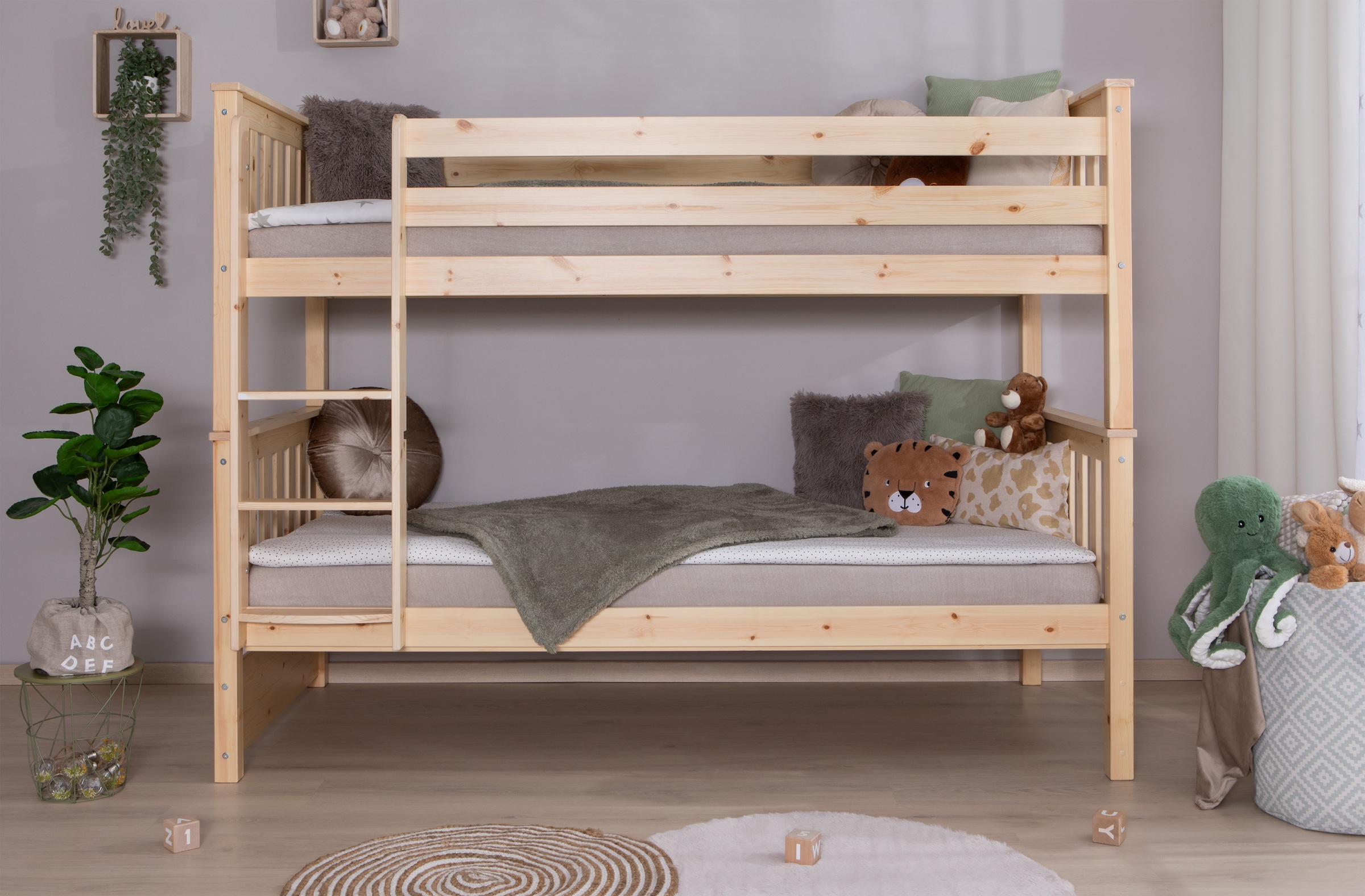 Ticaa Etagenbett »Sammy«, mit Rollrost, Kiefer