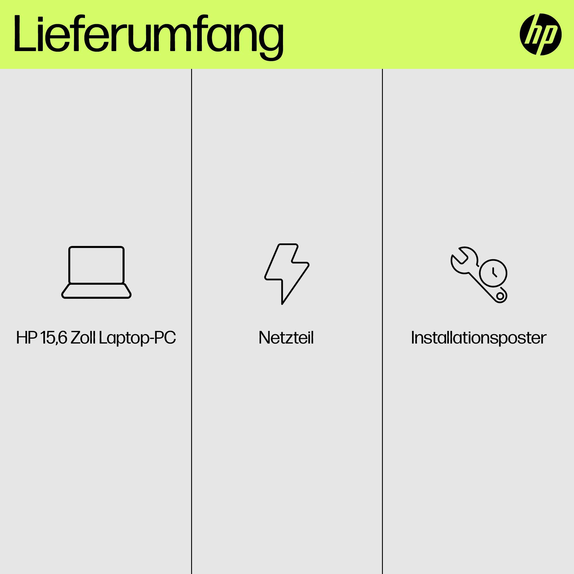HP Notebook »15-fd1053ng«, 39,6 cm, / 15,6 Zoll, Intel, Core 3, Intel Graphics, 512 GB SSD