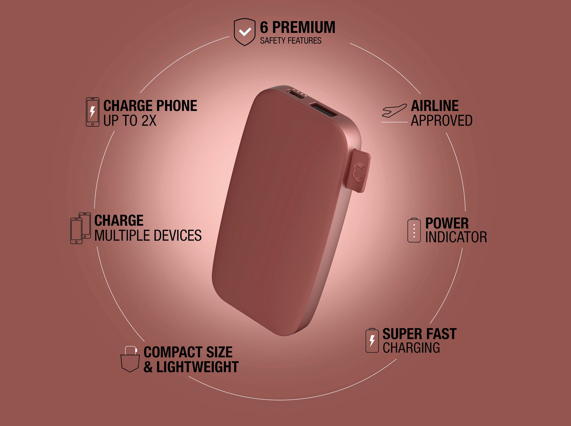 Fresh´n Rebel Powerbank »Power Pack 6000mAh mit USB-C, Fast Charge«, 5 V