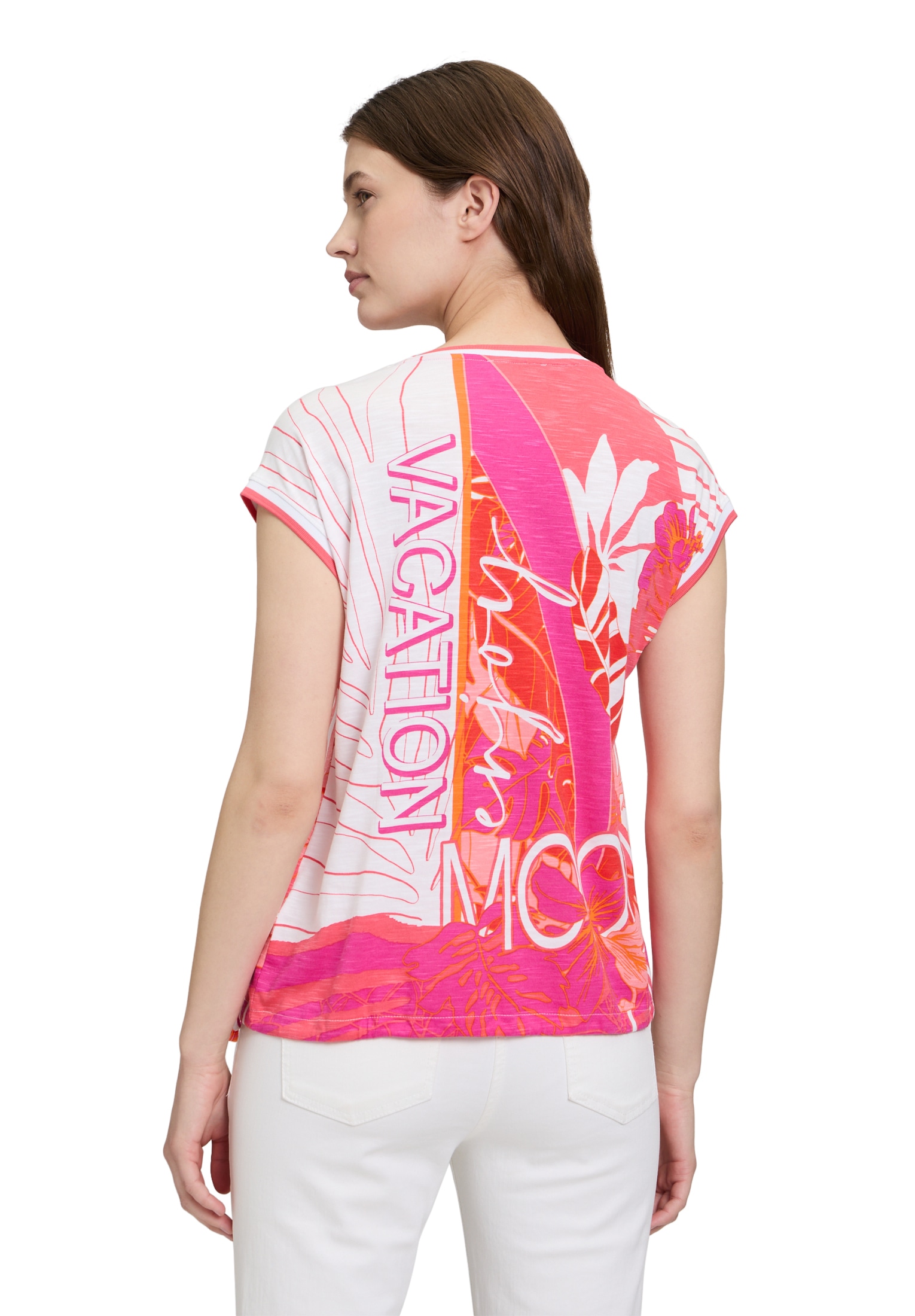Betty Barclay Kurzarmshirt »Betty Barclay Damen Printshirt mit Tunnelzug«, (1 tlg.), Glitzersteine
