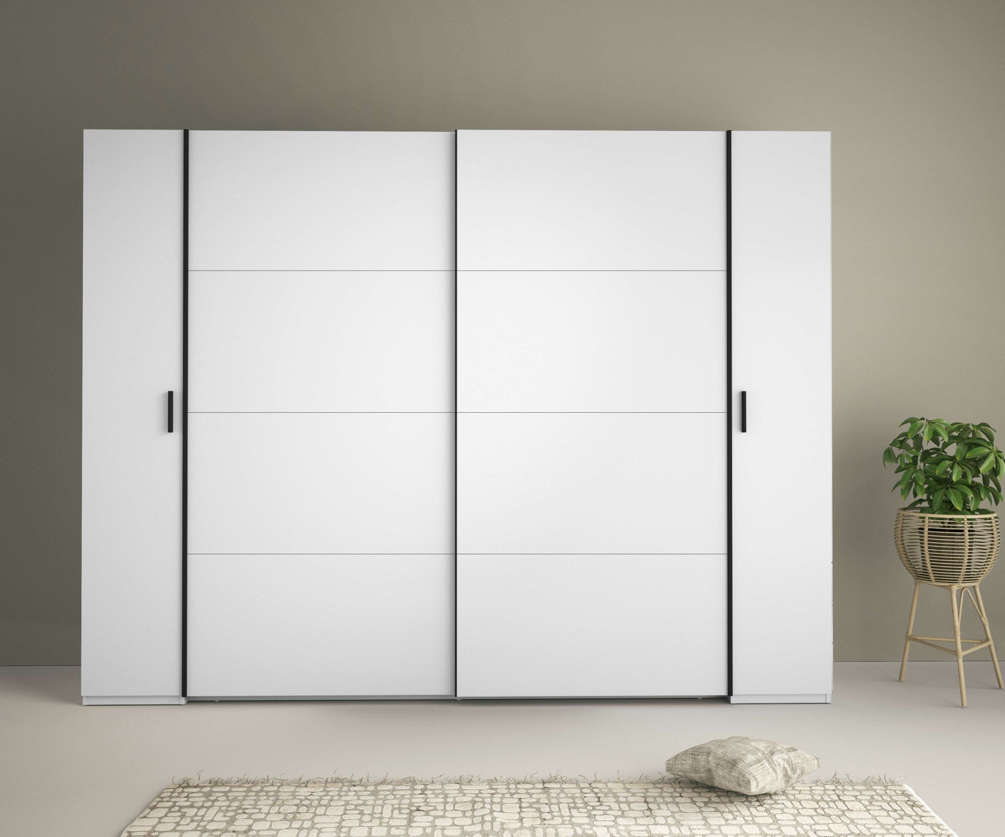Home affaire "Antioch, FSC-zertifiziert, mit Dreh-UND Schiebetüren" B/T/H 270/61,4/207cm, inklusive Einlegeböden und Kleiderstangen, mit oder ohne Spiegel und Schubladen - YOUR Choice