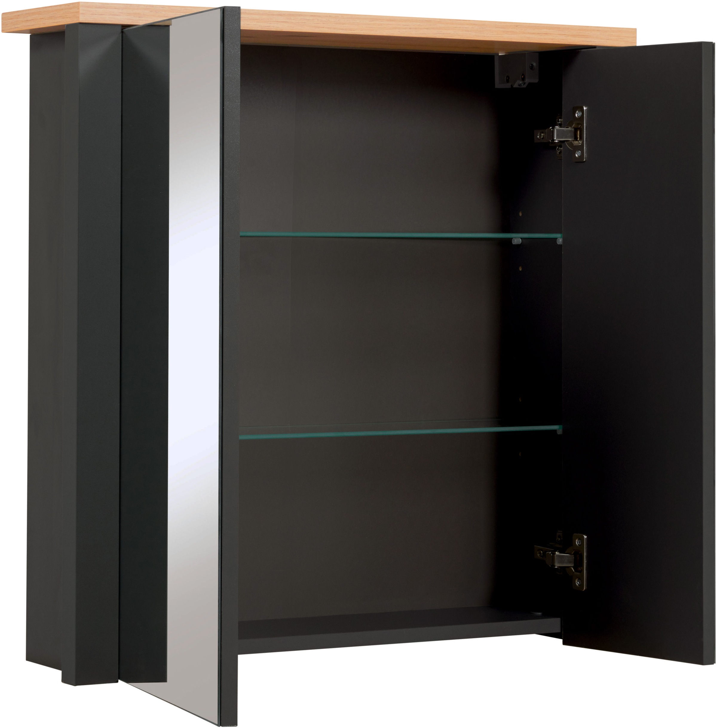 Inter Link Spiegelschrank »Pienza, Badmöbel, Wasserabweisend, 70 x 20 x 70 cm« 1 Stk. tlg. Badspiegel mit Softclose & Stauraum, 2 Spiegeltüren