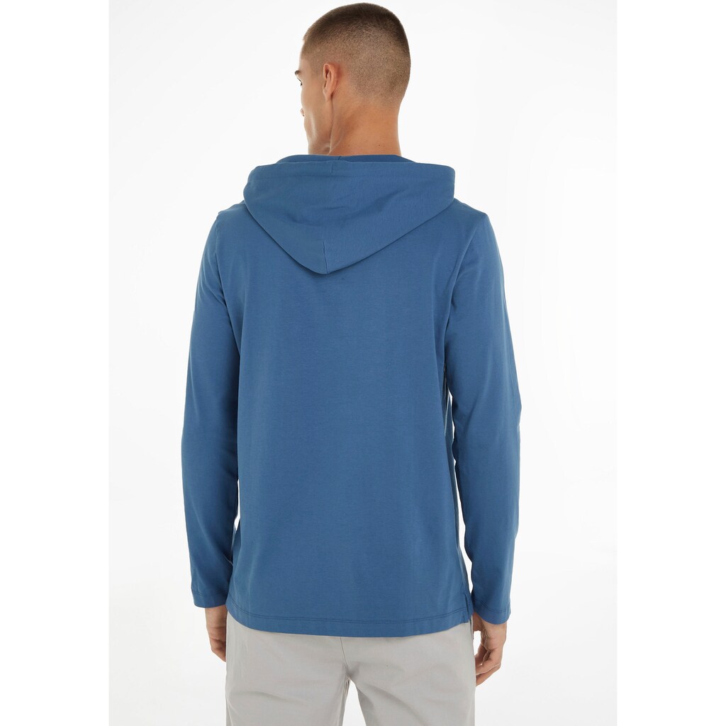 Tommy Hilfiger Kapuzenshirt »HOODED LS TEE«, mit dezenter Logo-Stickerei