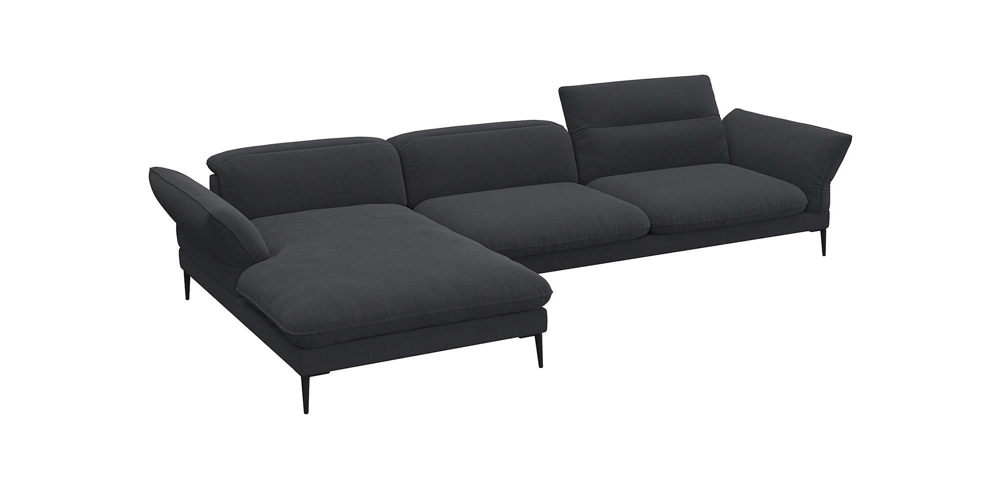 FLEXLUX Ecksofa "Salino, Funktionssofa mit Recamiere, Relaxsofa, Ecksofa", günstig online kaufen