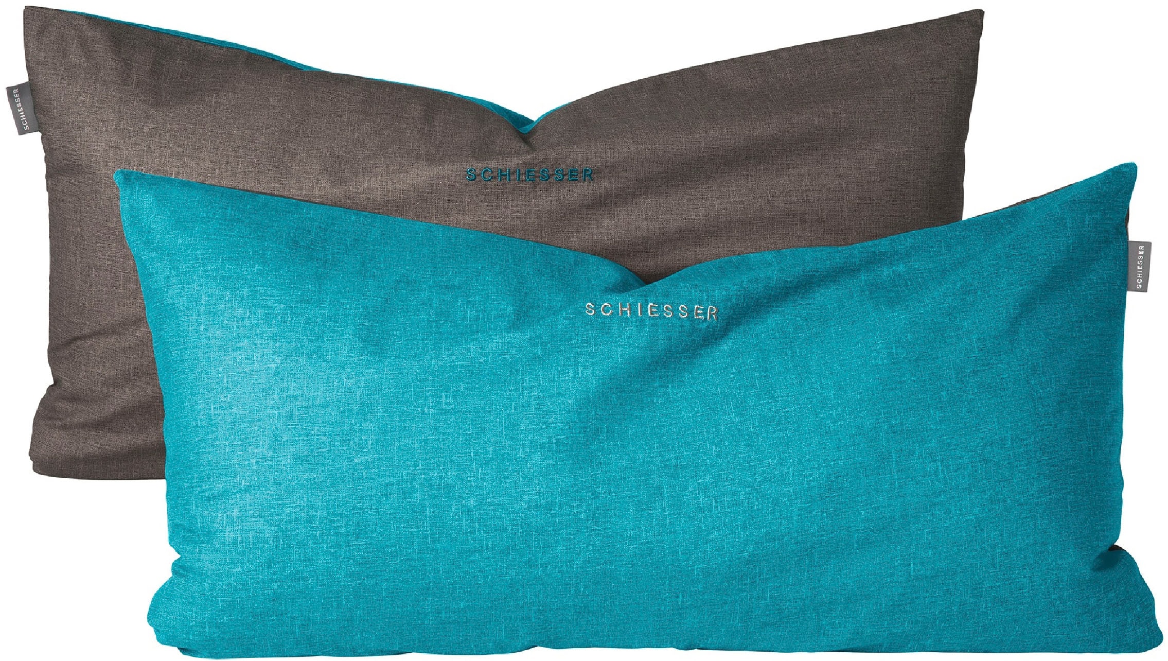 Schiesser Kissenhüllen "Doubleface aus weicher Baumwolle mit edlem Melangeeffekt in Wendeoptik" Made in Green