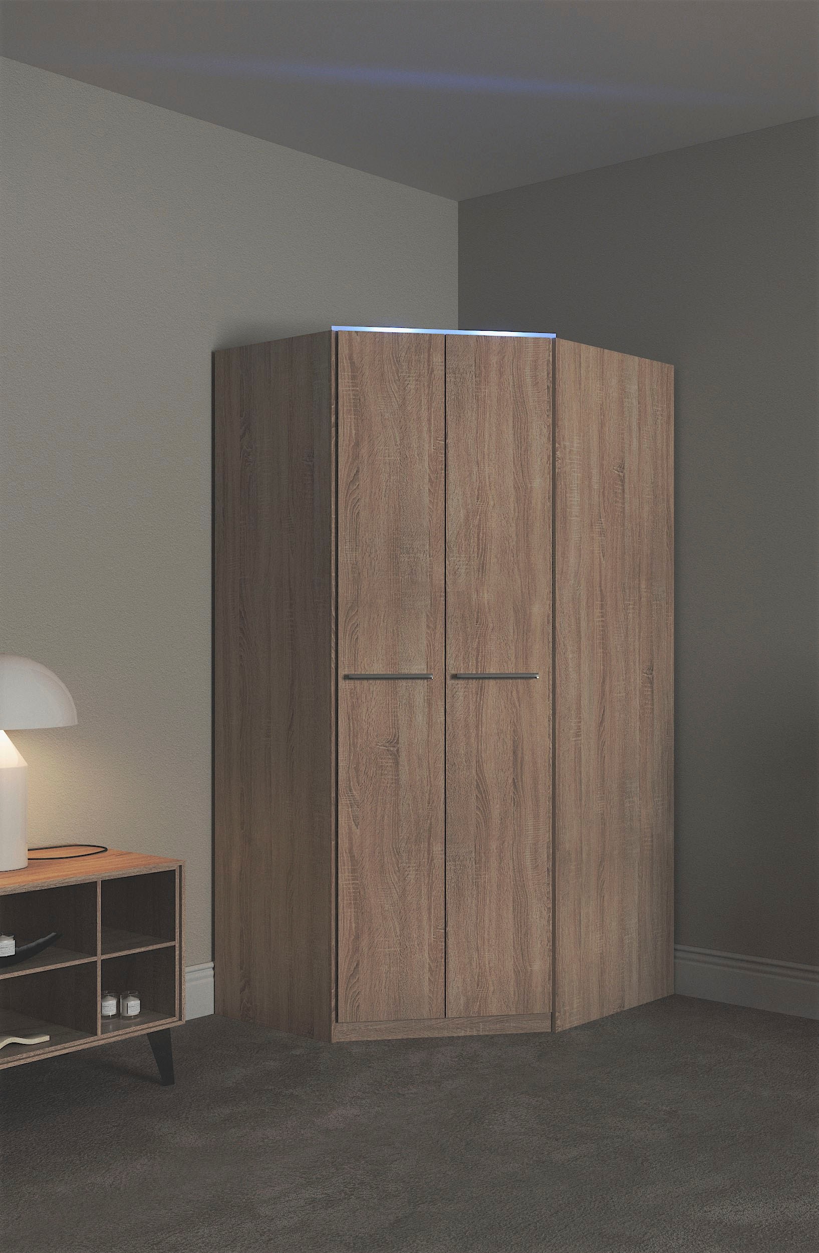 priess "Barcelona Kleiderschrank Ecklösung Raumwunder" in 2 Tiefen Schrank Eckschrank Garderobe