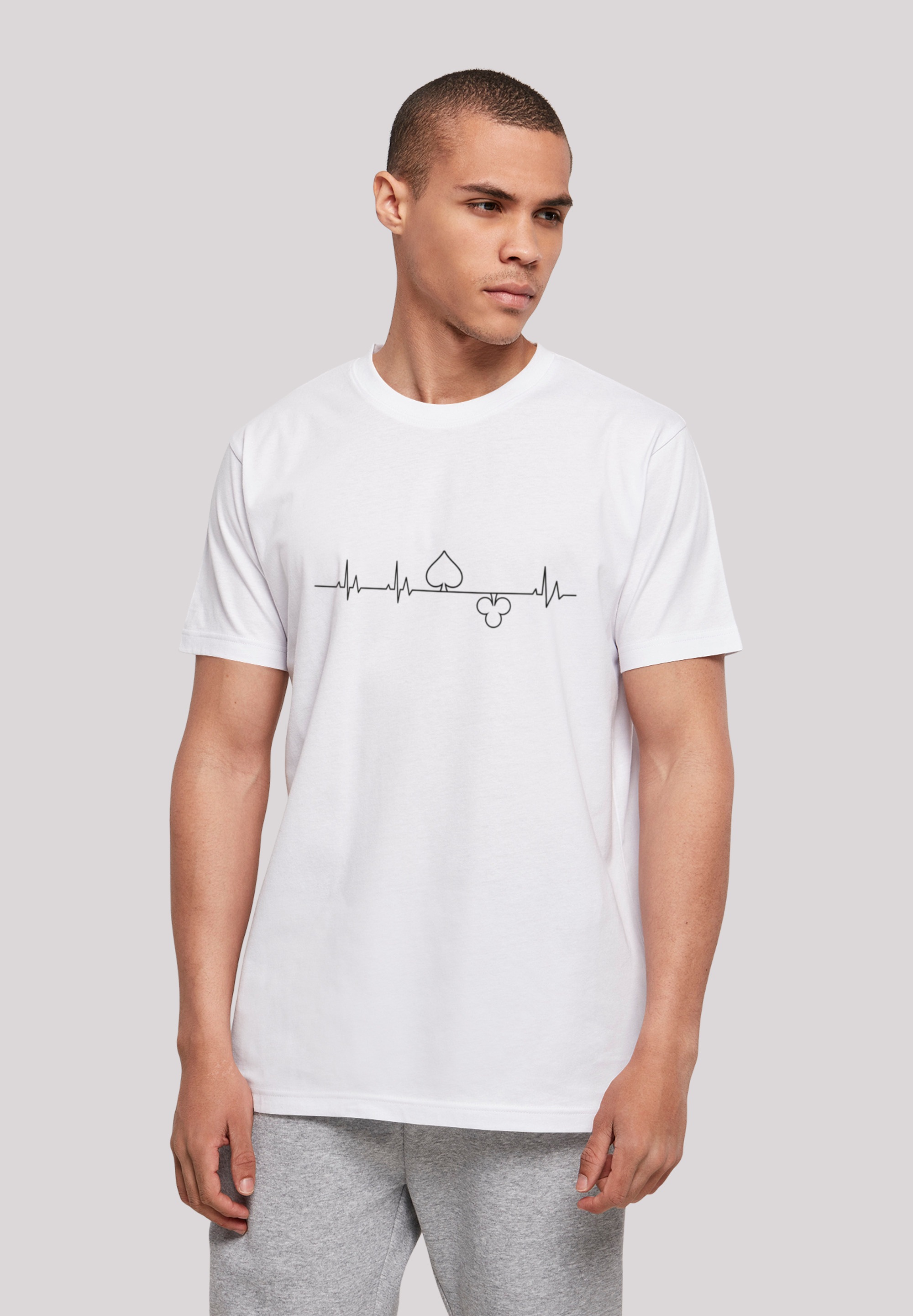 T-Shirt »Heartbeat Herz Poker«, Print