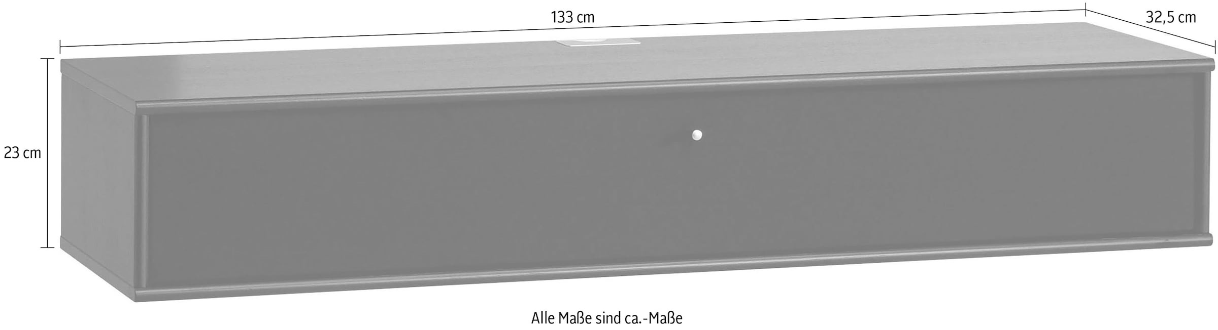 Hammel Furniture TV-Board »Mistral Fernsehschrank, Medienmöbel, Hängend«, mit Klapptür mit Akustikstoff, Lowboard, Breite: 133 cm