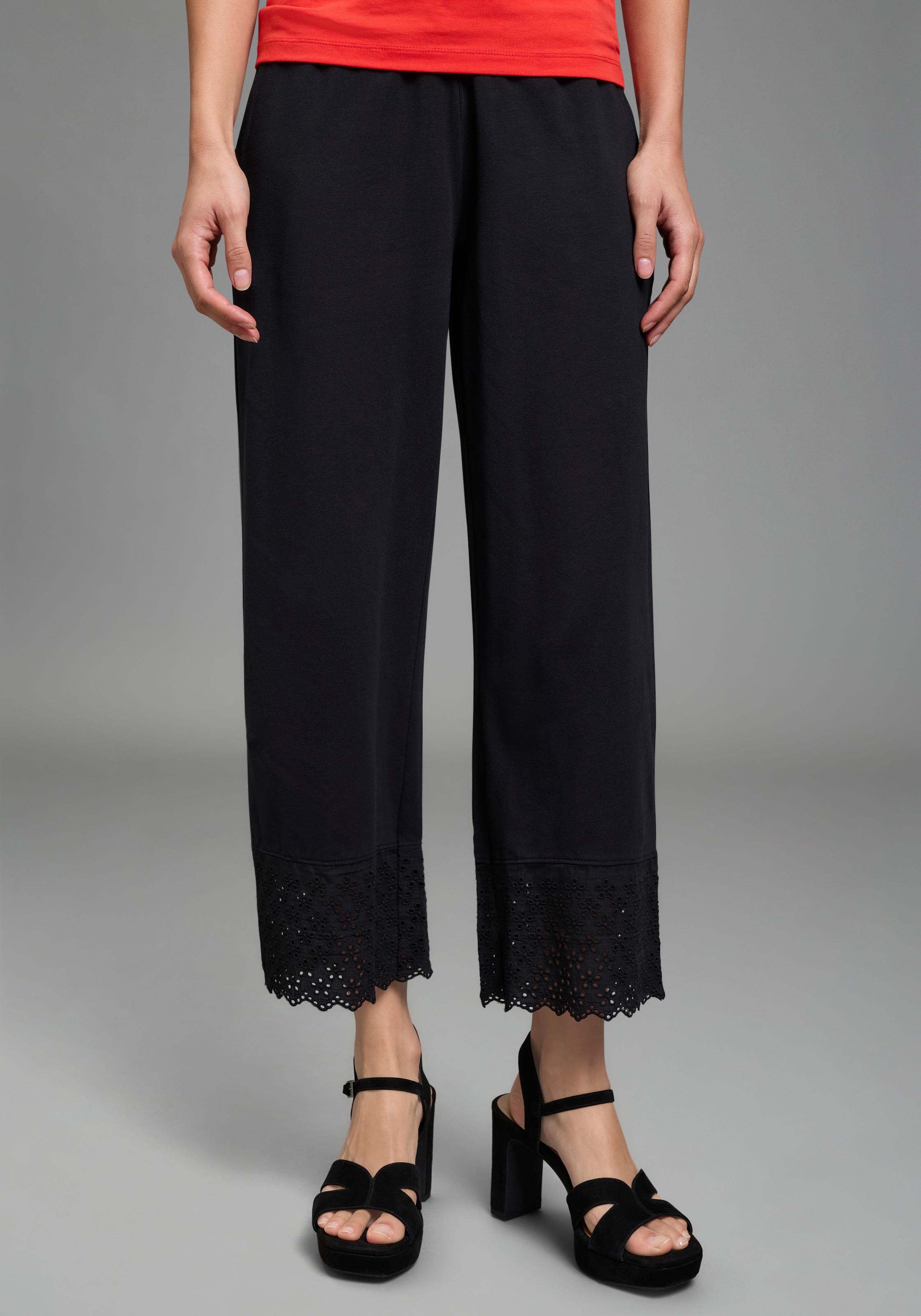 Laura Scott Culotte wadenlange Schnittform, weite Beinform, aus Baumwolle u günstig online kaufen