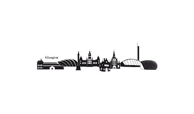 Wandtattoo »XXL Stadt Skyline Glasgow 120cm«, (1 St.)