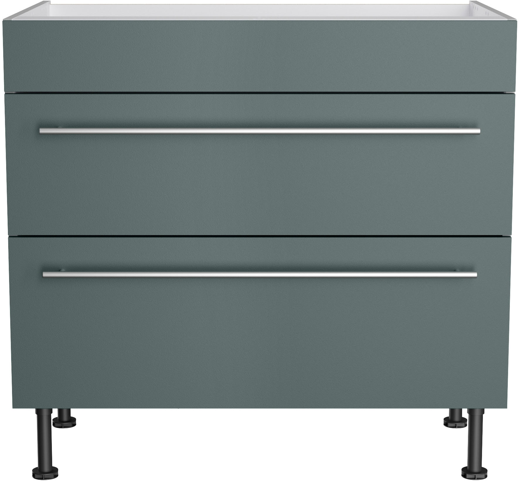 KOCHSTATION Kochfeldumbauschrank »KS-Bern2«, Breite 90 cm, Kochfeldumbauschrank, 2 Auszügen, 1 feste Blende