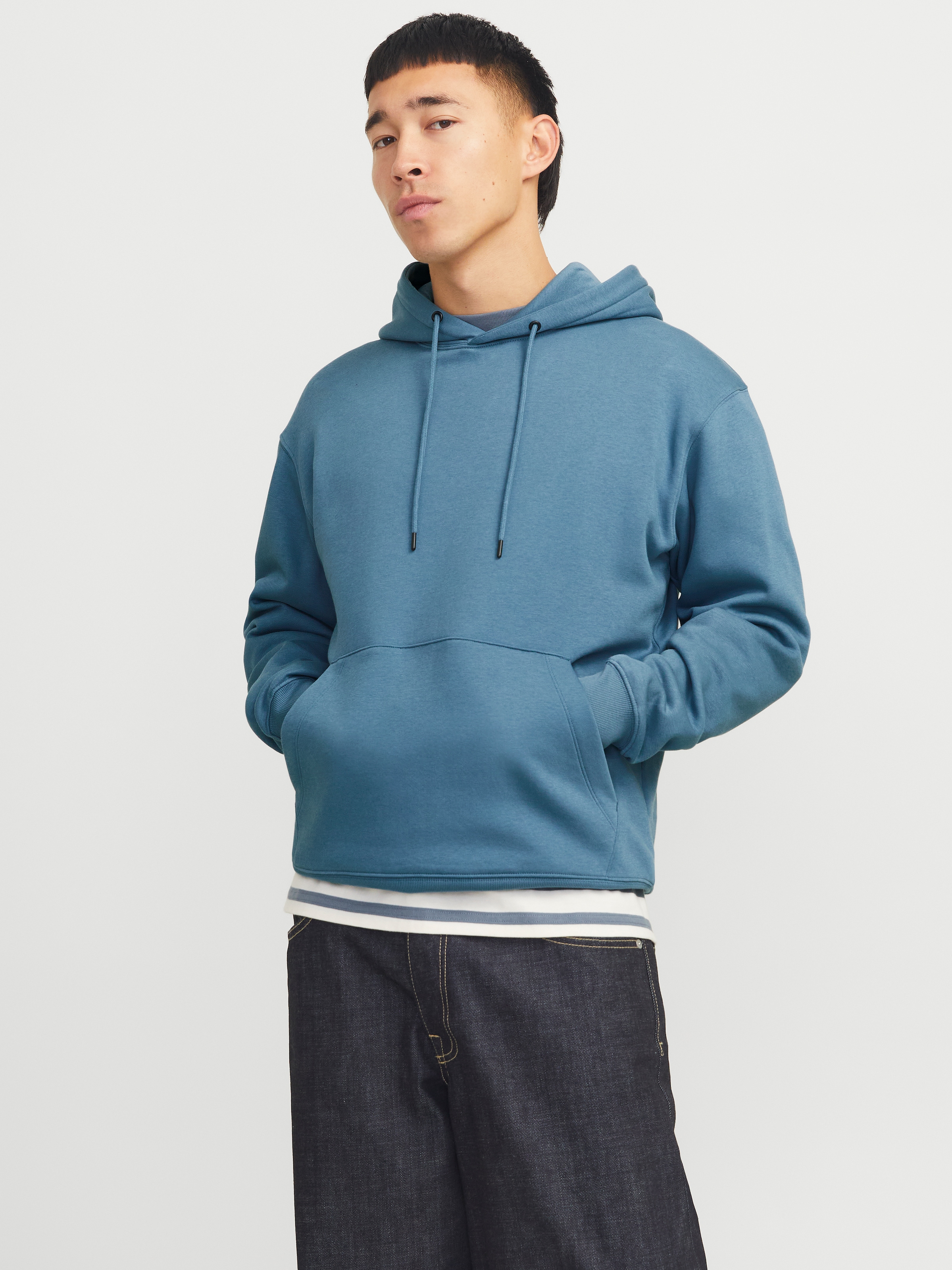 Jack & Jones Kapuzensweatshirt "JJESTAR BASIC SWEAT HOOD NOOS", mit Rippbün günstig online kaufen