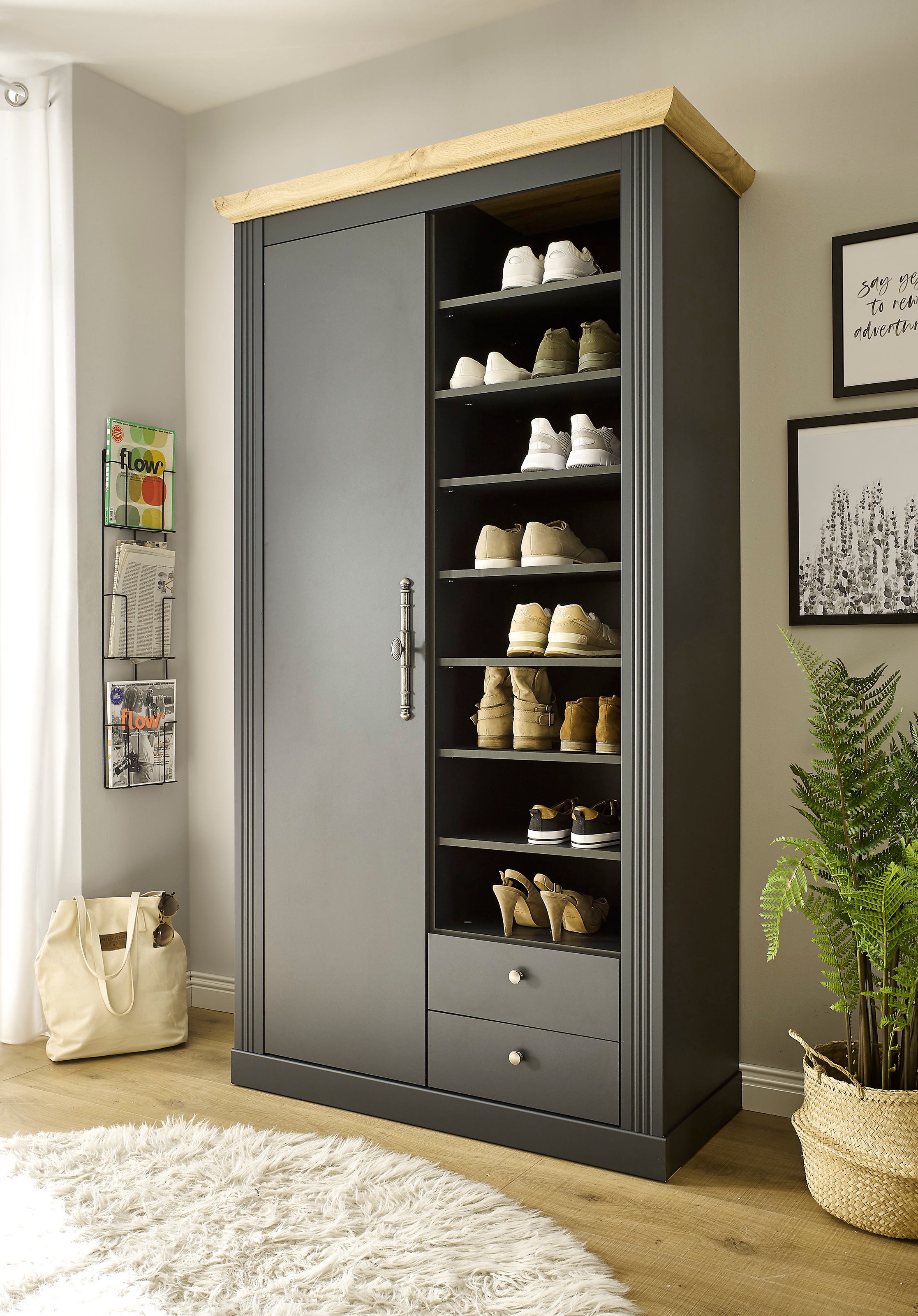Home affaire Garderobenschrank »WESTMINSTER TOPSELLER!«, (Breite ca. 108 cm), im romantischen Landhausstil