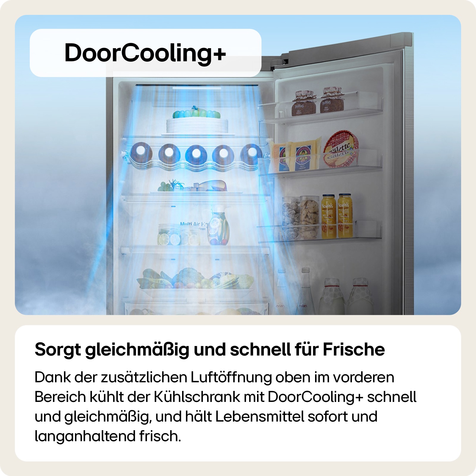 Thumbnail - LG Kühl-/Gefrierkombination "GBV22NCBEP", FRESHConverter Schublade: variable Temperatur für mehr Frische