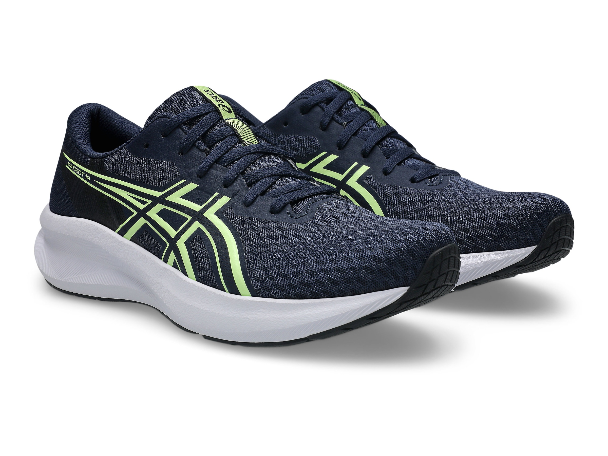 Asics Laufschuh "PATRIOT 14" atmungsaktives Mesh-Obermaterial, Energiegeladene Mittelsohle