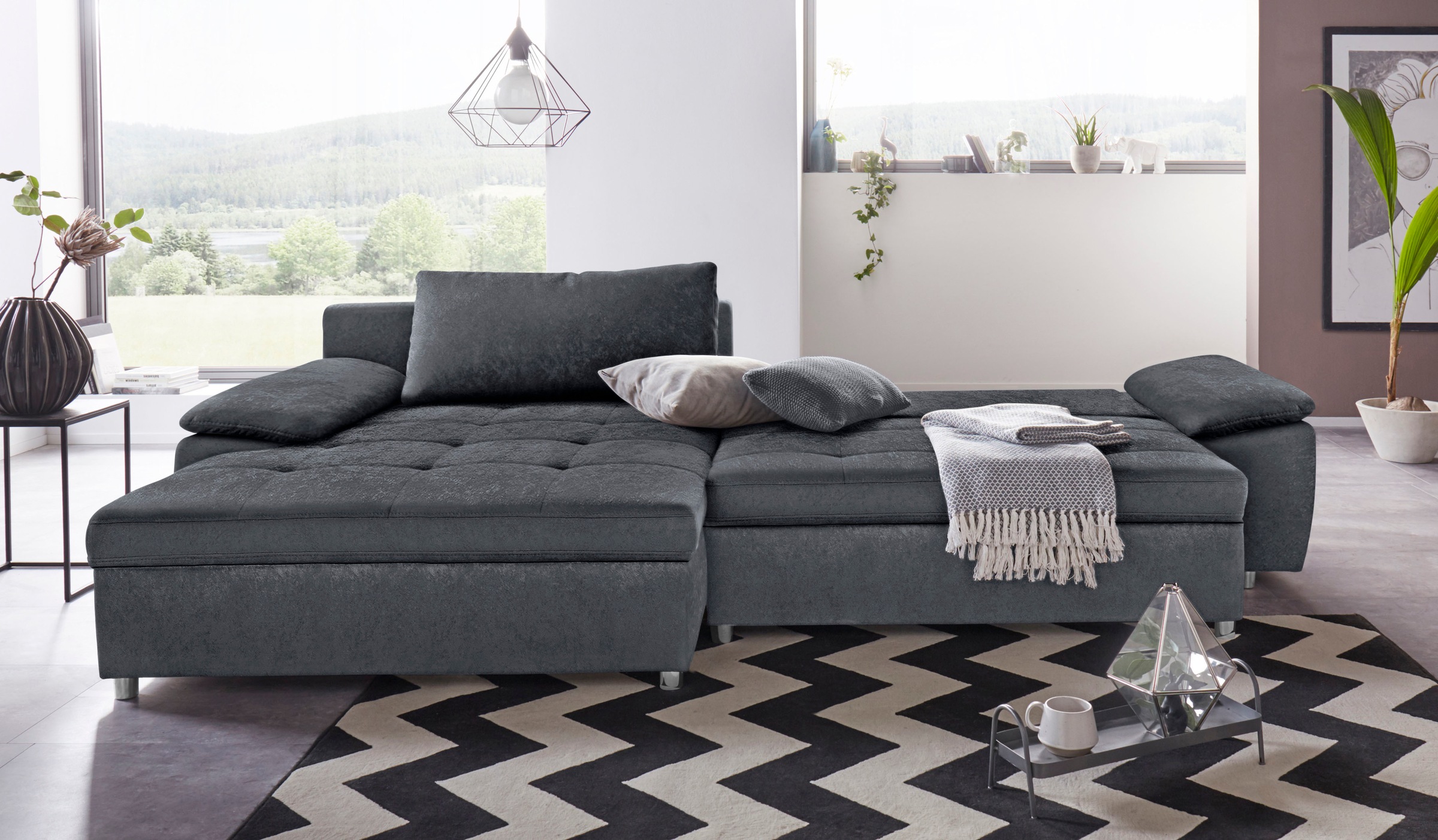sit&more Ecksofa "Labene L-Form" wahlweise mit Bettfunktion und Bettkasten, günstig online kaufen