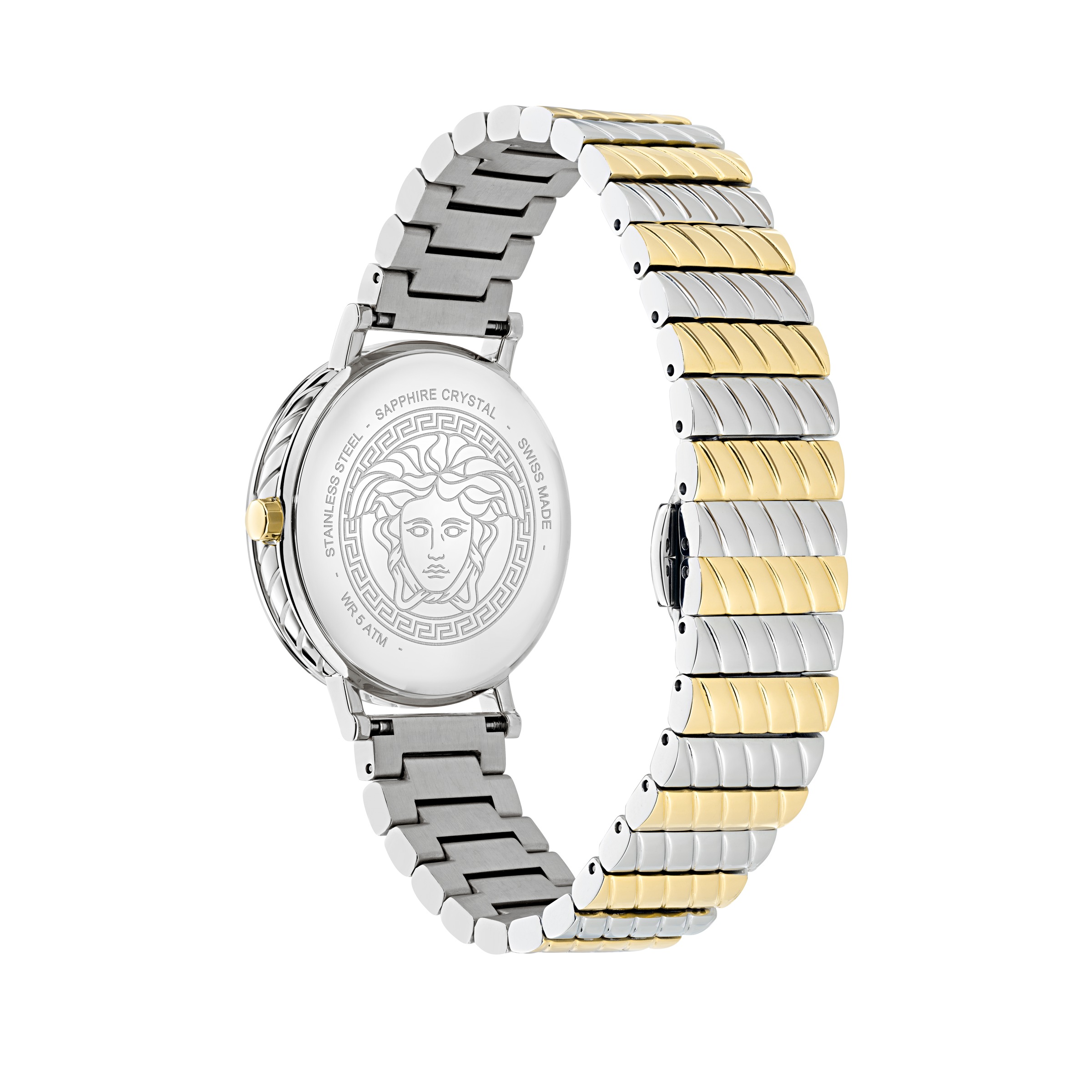 Versace Quarzuhr »DELPHINUS« Armbanduhr, Damenuhr, Swiss Made, Edelstahlarmband, analog
