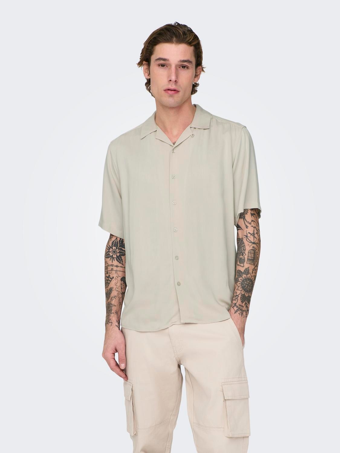 ONLY & SONS Kurzarmhemd »ONSDASH LIFE REG VISC RES SS SHIRT«