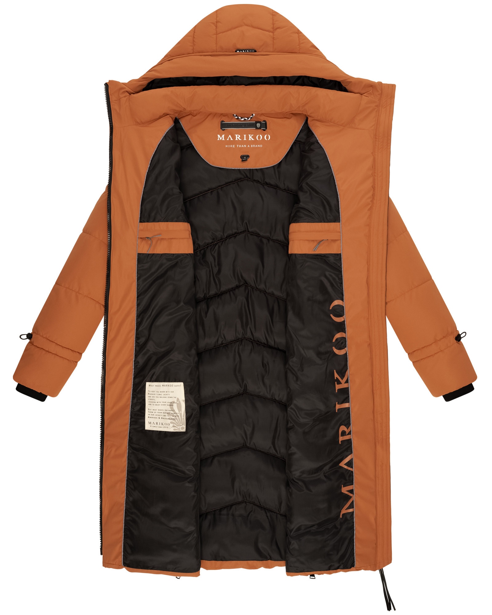 Marikoo Winterjacke »Tomomii XVI«, warmer Winter Stepp Mantel mit Kapuze
