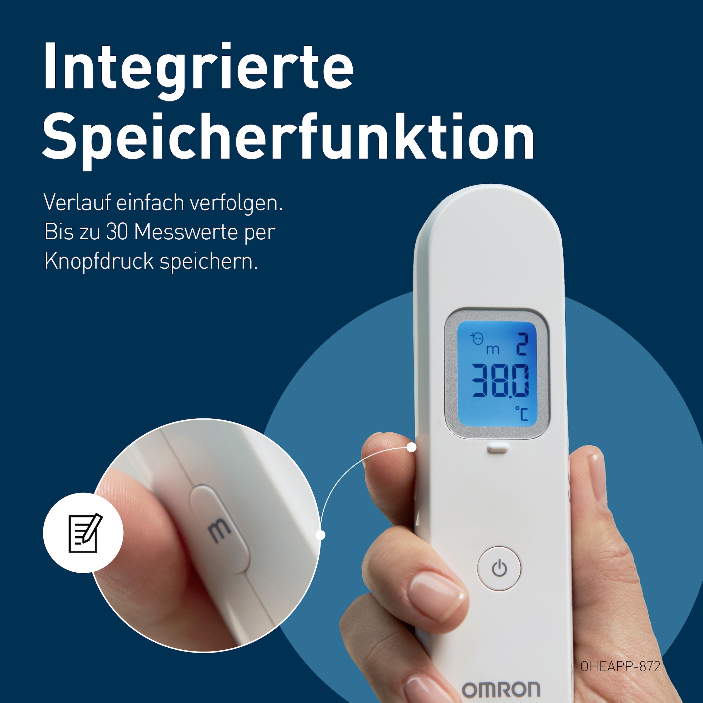 Omron Stirn-Fieberthermometer »Gentle Temp 730« schnelle, präzise, kontaklose Messung, geeignet für alle Altersgruppen