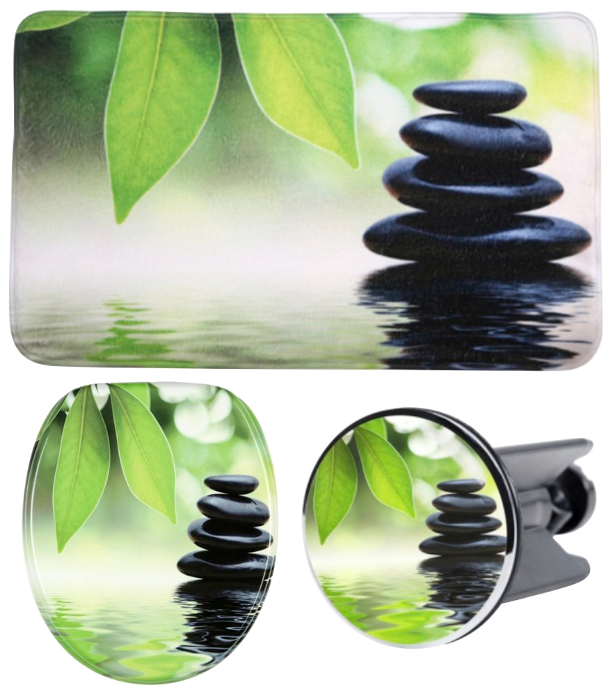 Sanilo Badaccessoire-Set "Harmony" bestehend aus WC-Sitz, Badteppich und Wa günstig online kaufen