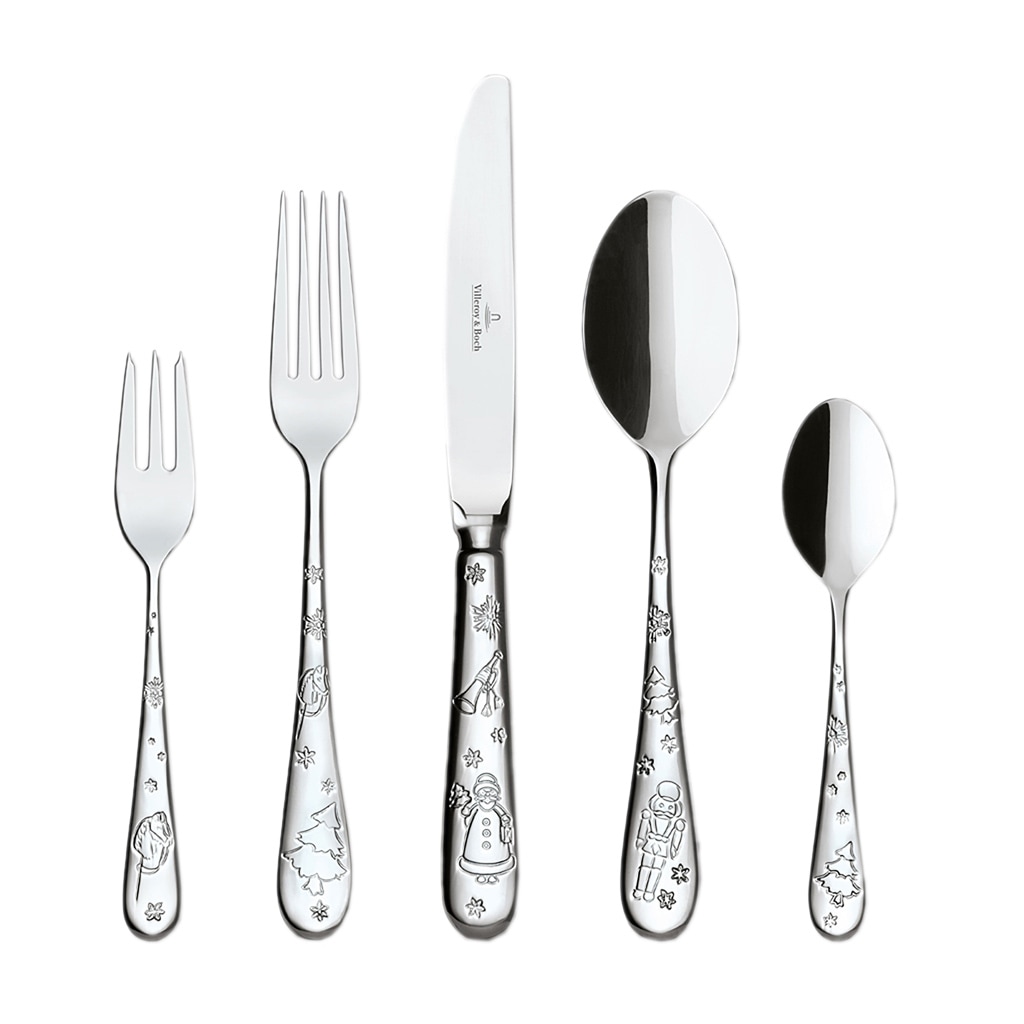 VILLEROY & BOCH Besteck-Set "Tafelbesteck für 6 Personen Toy's Delight 30er Set silber", 30 tlg., silber, Essbesteck-Sets