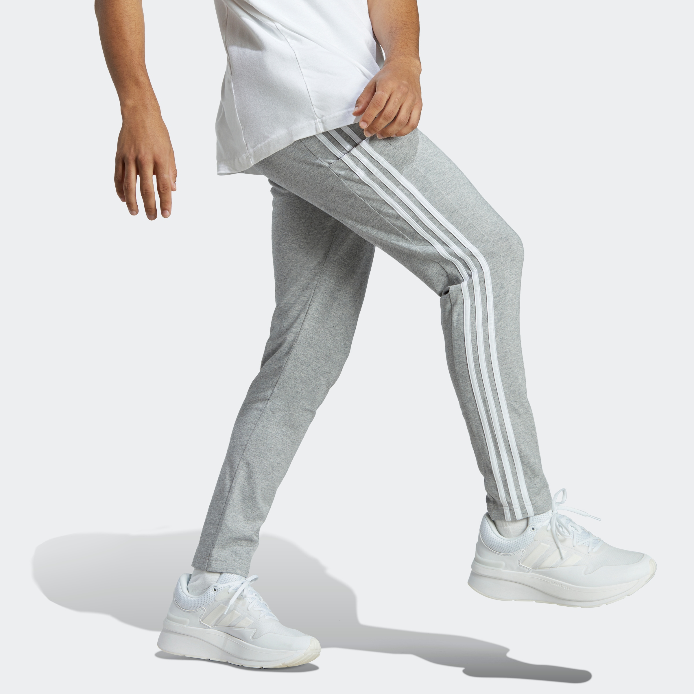 adidas Sportswear Sporthose "ESSENTIALS SINGLE JERSEY TAPERED OPEN HEM 3STR günstig online kaufen