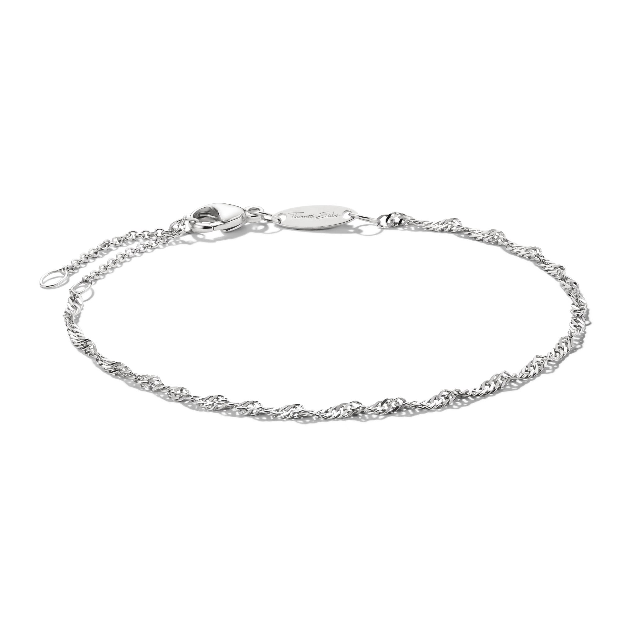 Armband THOMAS SABO "Singapur-Armband" Gr. 19, silber (silberfarben), Armbänder, Damen, 19, Silber 925 (recycelt), Armband