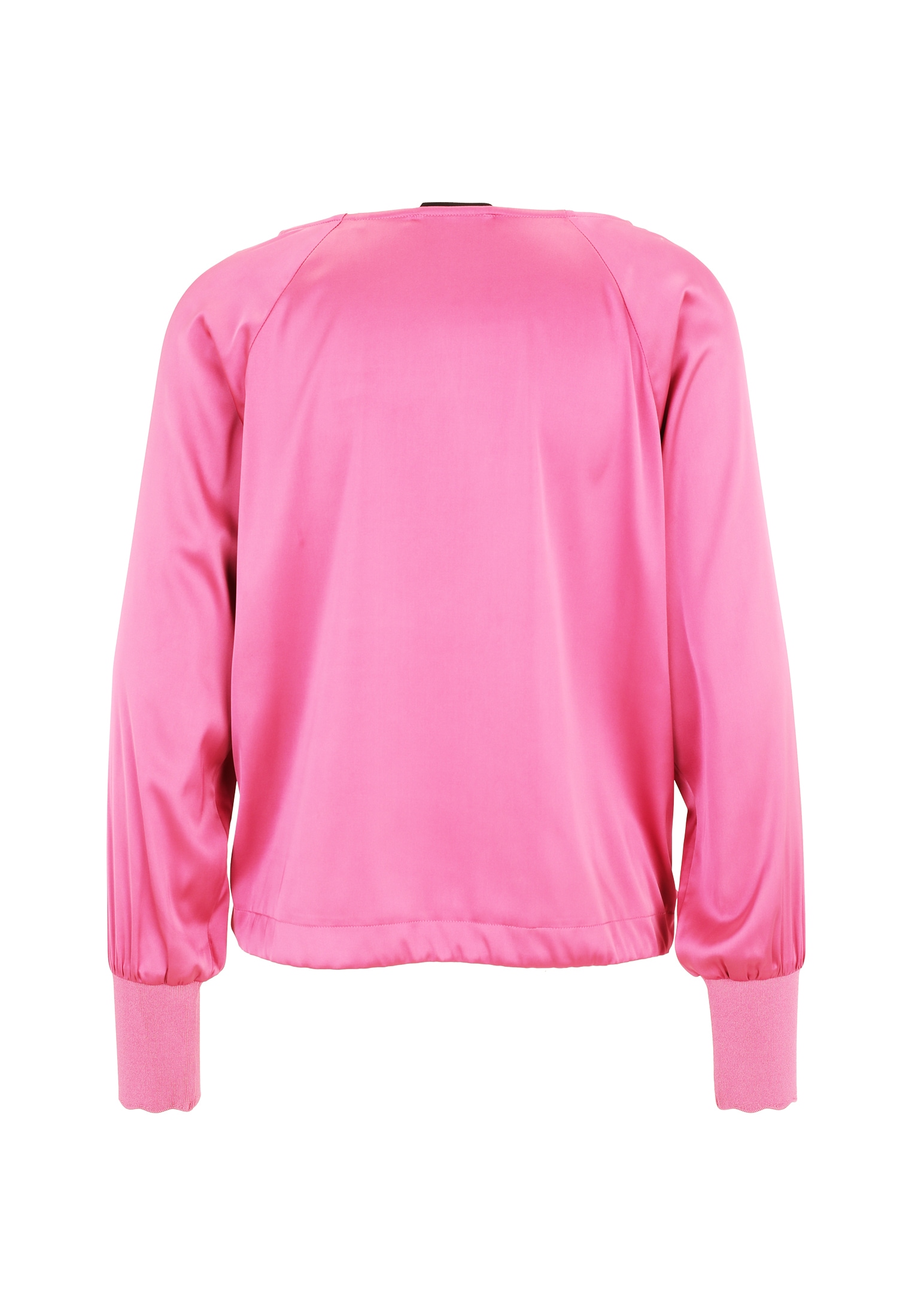 Zero Satinbluse »Damen mit Strickbündchen«