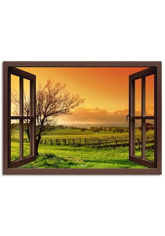 Artland Paveikslas »Fensterblick - Landschaft ...