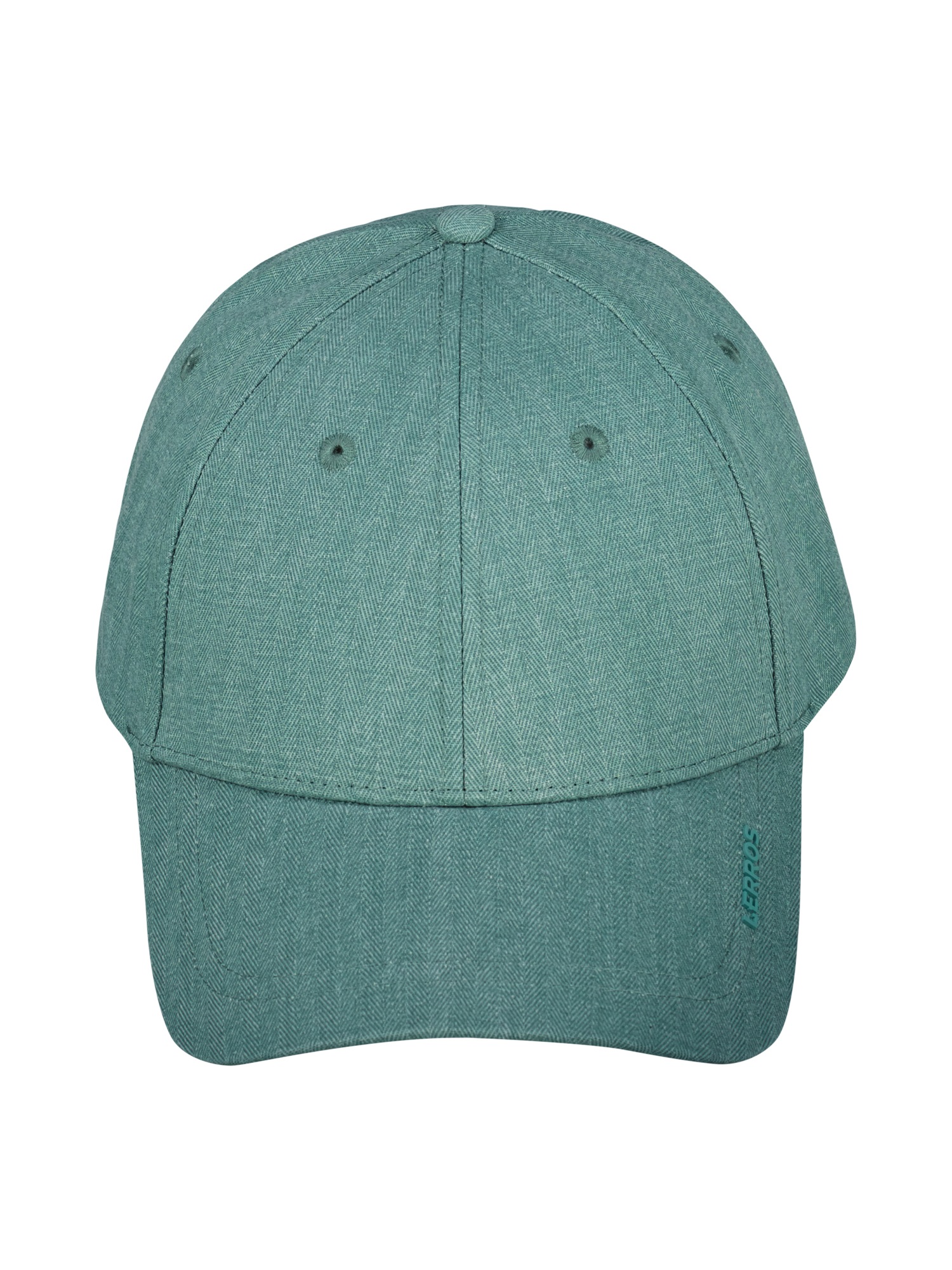 Baseball Cap LERROS "Basecap in Fischgrätstruktur, unifarben", Herren, Gr. Normalgrößen, soft teal, 100% Baumwolle, Caps 4