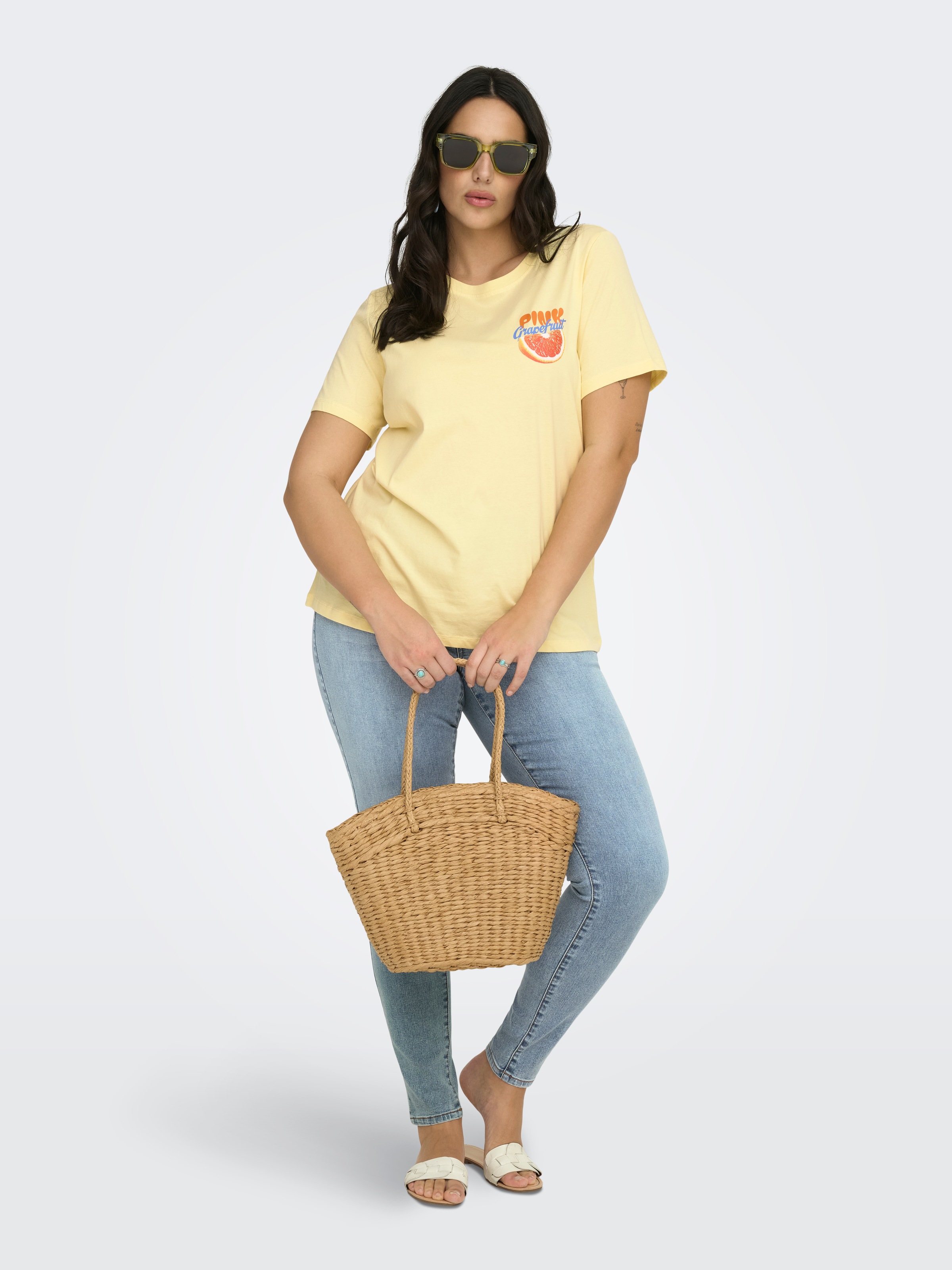 Thumbnail - ONLY CARMAKOMA Kurzarmshirt "CARBOLETTE LIFE REG S/S TOP BOX JRS"