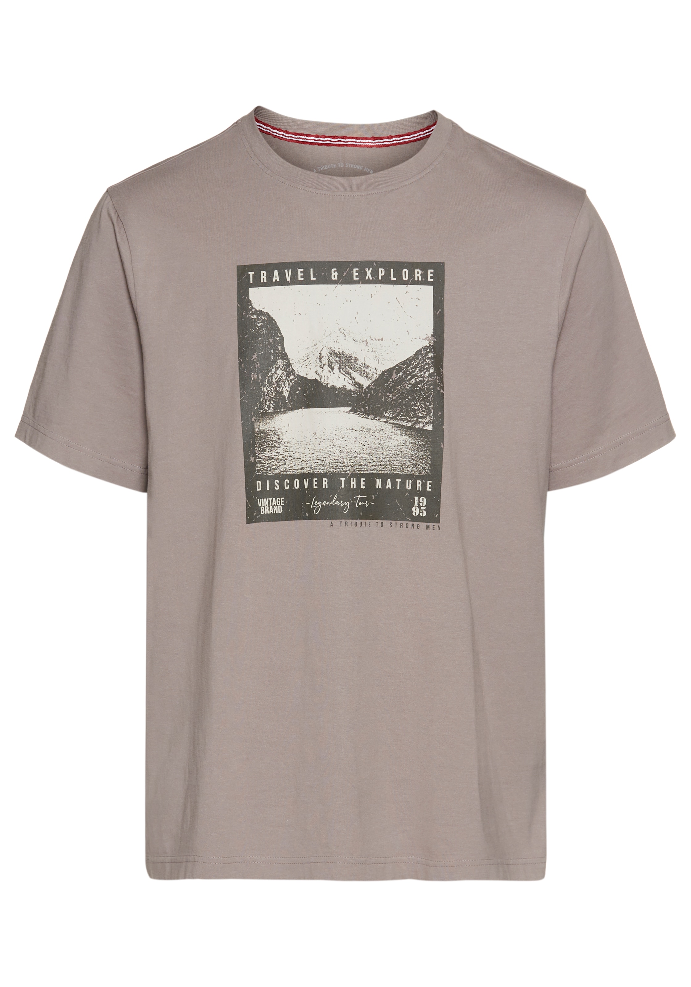 Man's World Print-Shirt, mit modisch-landschaftlichen Druck