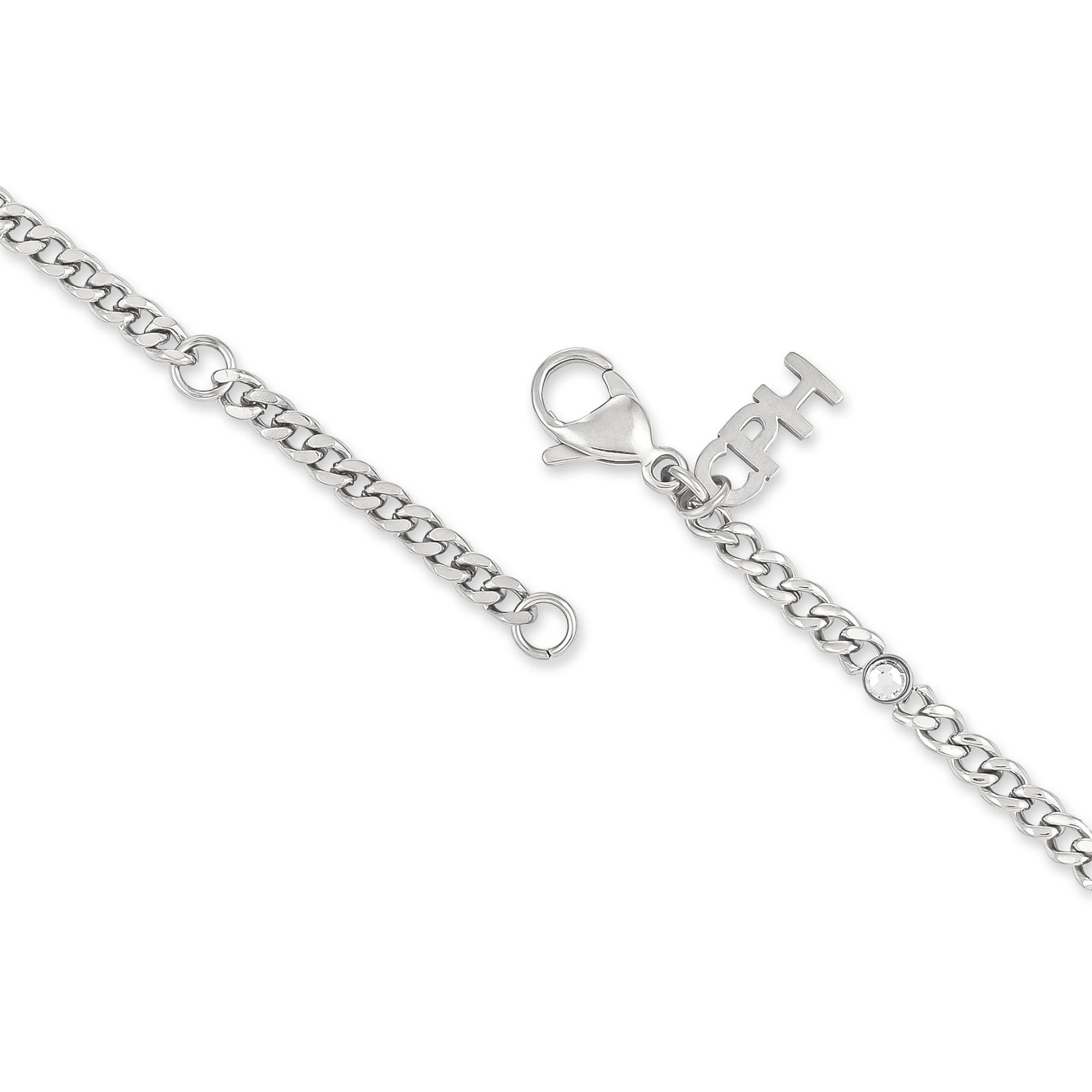 Copenhagen Studios Edelstahlkette »Schmuck Geschenk Halskette Glittery Cuban« mit Strassstein