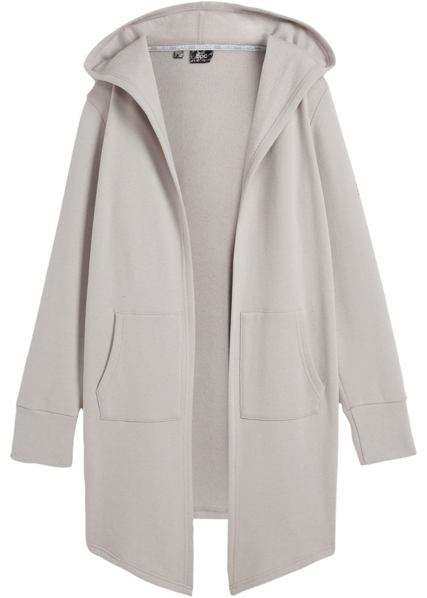 bonprix Sweatjacke "Long-Sweatjacke" mit Nahtreißverschluss, aus Baumwolle günstig online kaufen