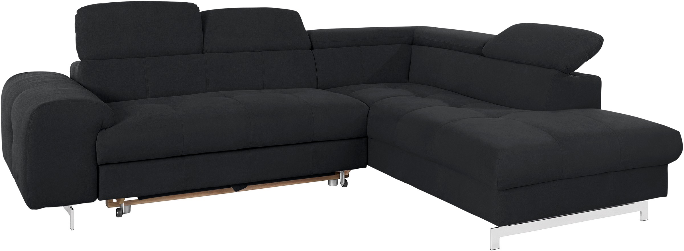 COTTA Ecksofa »Chef L-Form«, mit Kopfteilverstellung, edle Metallkufen, wahlweise mit Bettfunktion