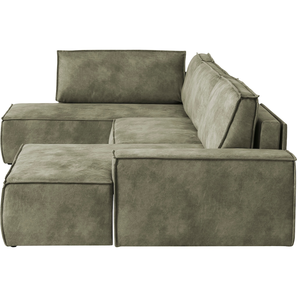 Home affaire Wohnlandschaft »SHERWOOD XXL 329 cm Schlafsofa, U-Form«