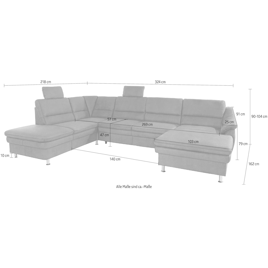 sit&more Wohnlandschaft »Cardoso U-Form«