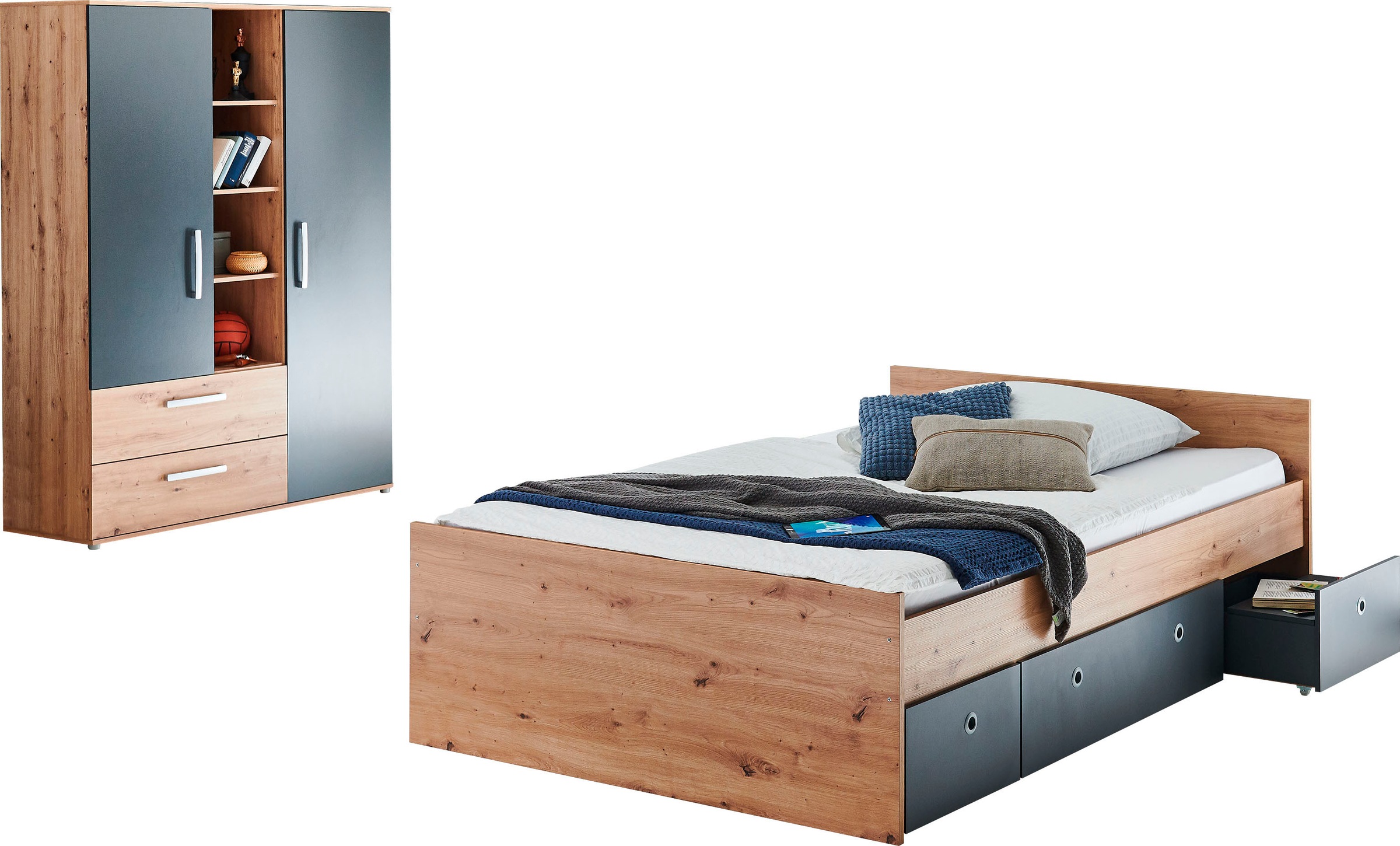 arthur berndt Jugendzimmer-Set "Alessio" Set, Bett und Kleiderschrank, 3 St günstig online kaufen