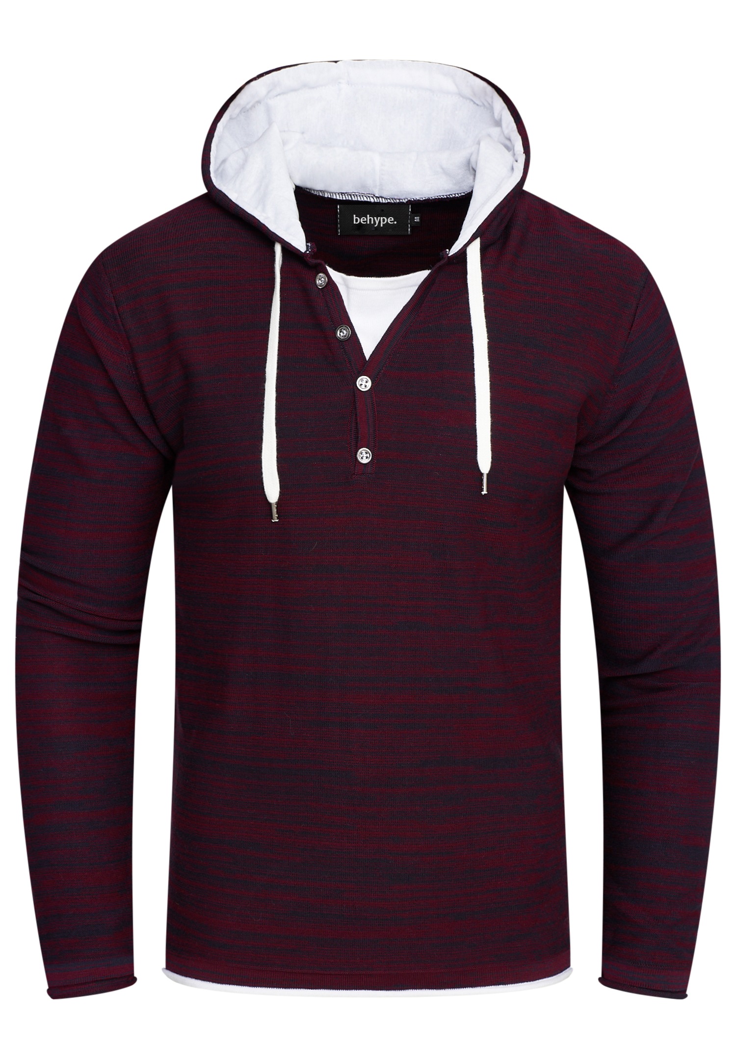 behype Kapuzensweatshirt »JOSHA«, in melierter Optik