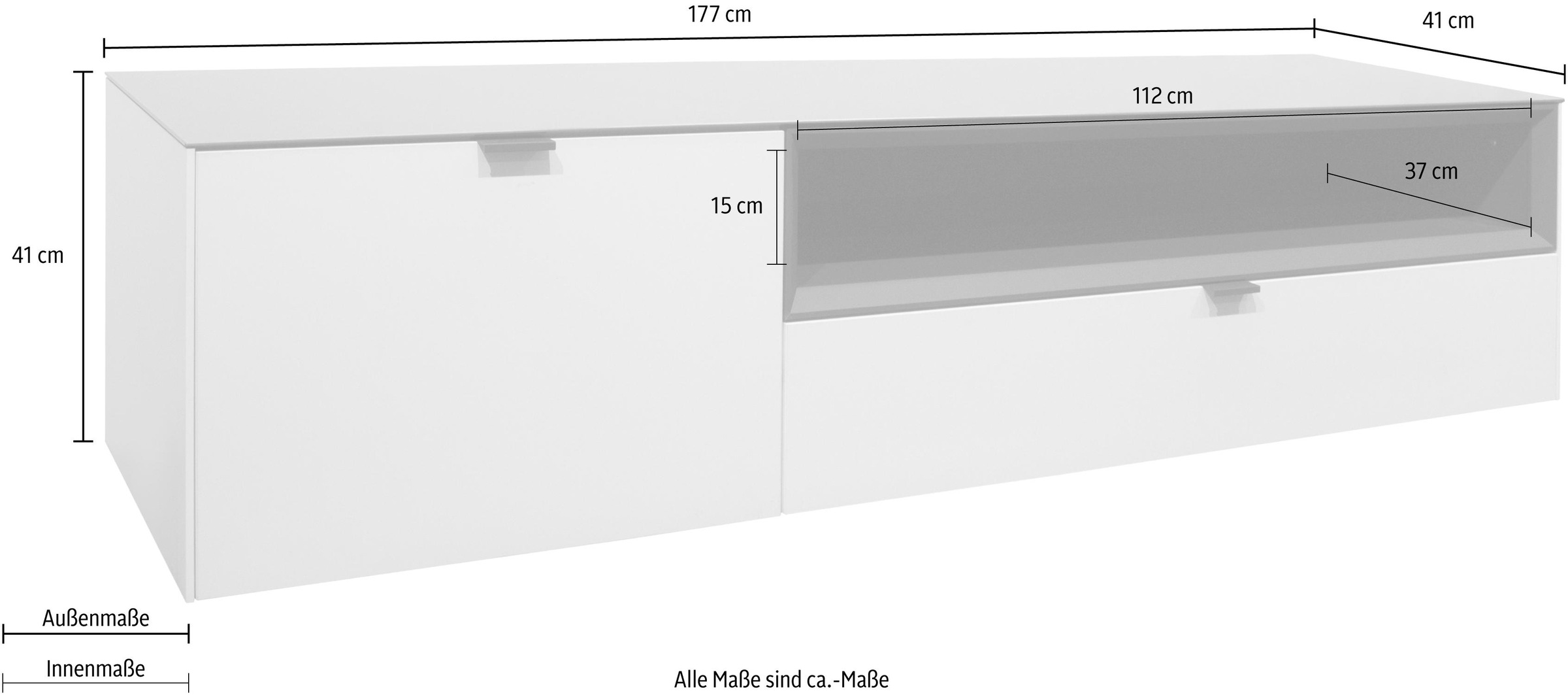 Mäusbacher Lowboard "Micelli", Breite 177 cm günstig online kaufen