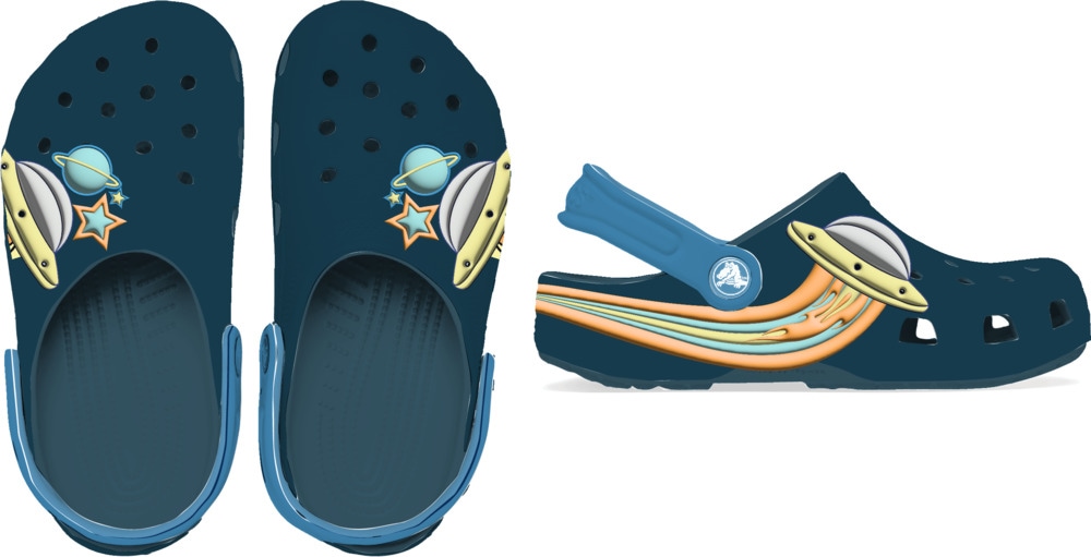 Crocs Clog »Classic UFO Lights Clog T«, Freizeitschuh, Sandale mit coolem Motiv